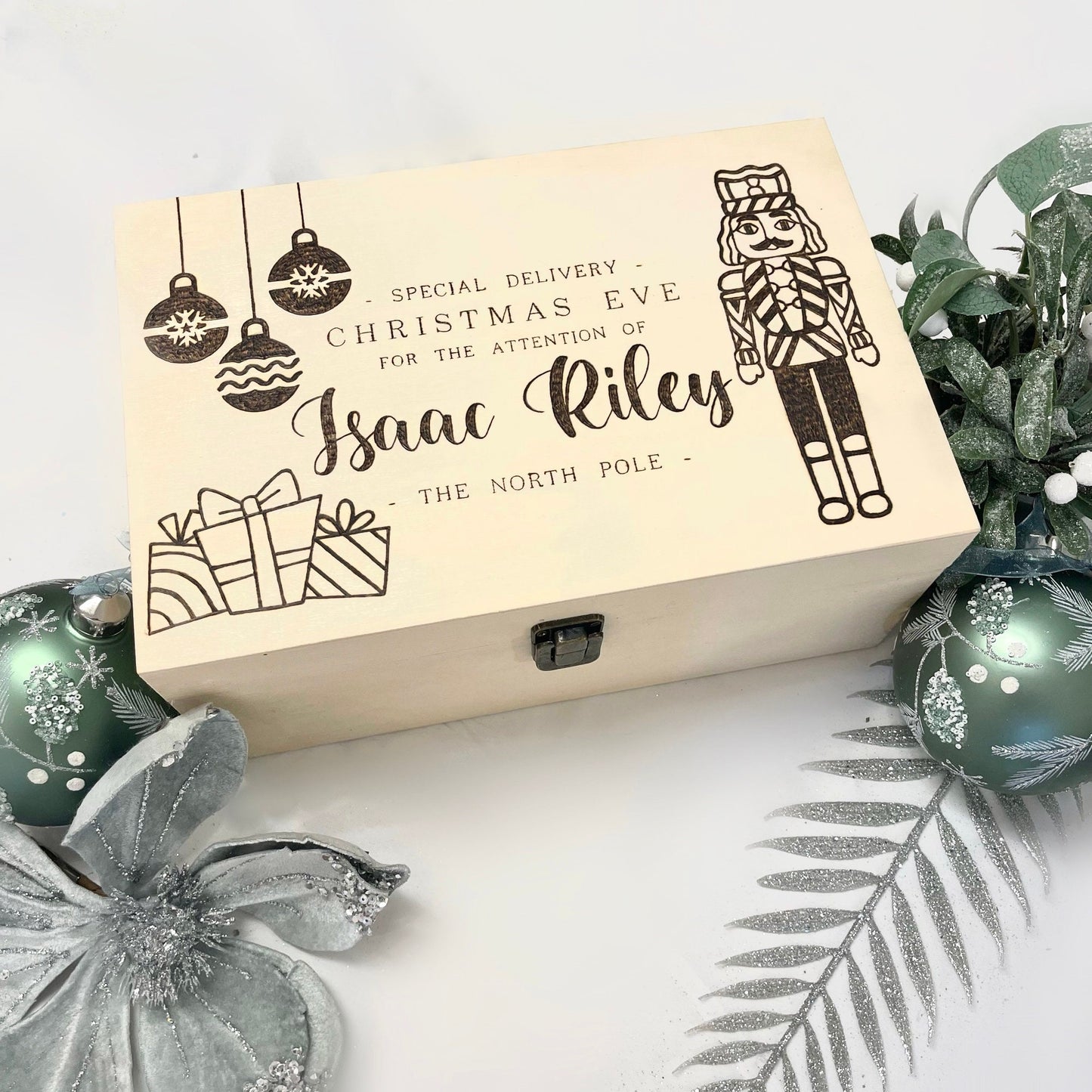 Personalised Handmade Christmas Eve Box | Christmas Box | Family Christmas Eve Box | Wooden Box | Christmas Gift | Hand Engraved