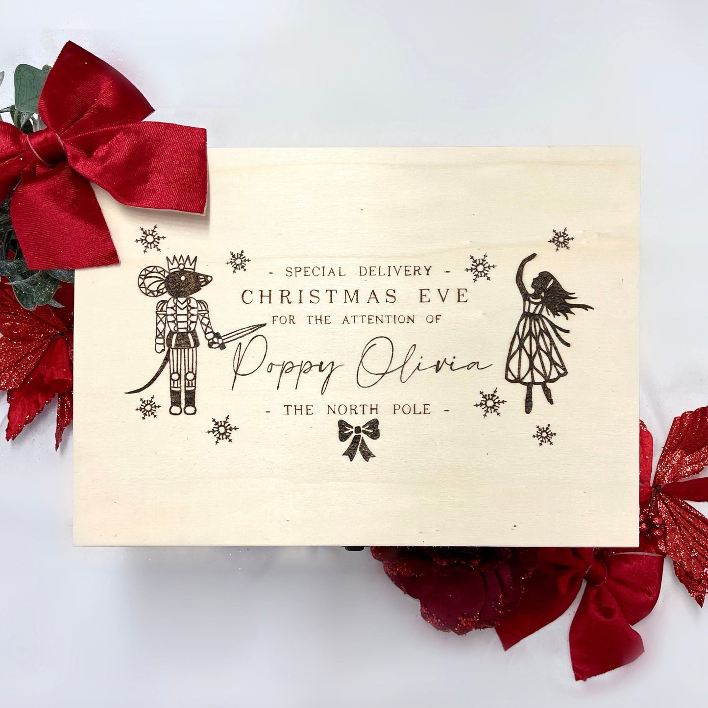 Personalised Handmade Christmas Eve Box | Christmas Box | Family Christmas Eve Box | Wooden Box | Christmas Gift | Hand Engraved
