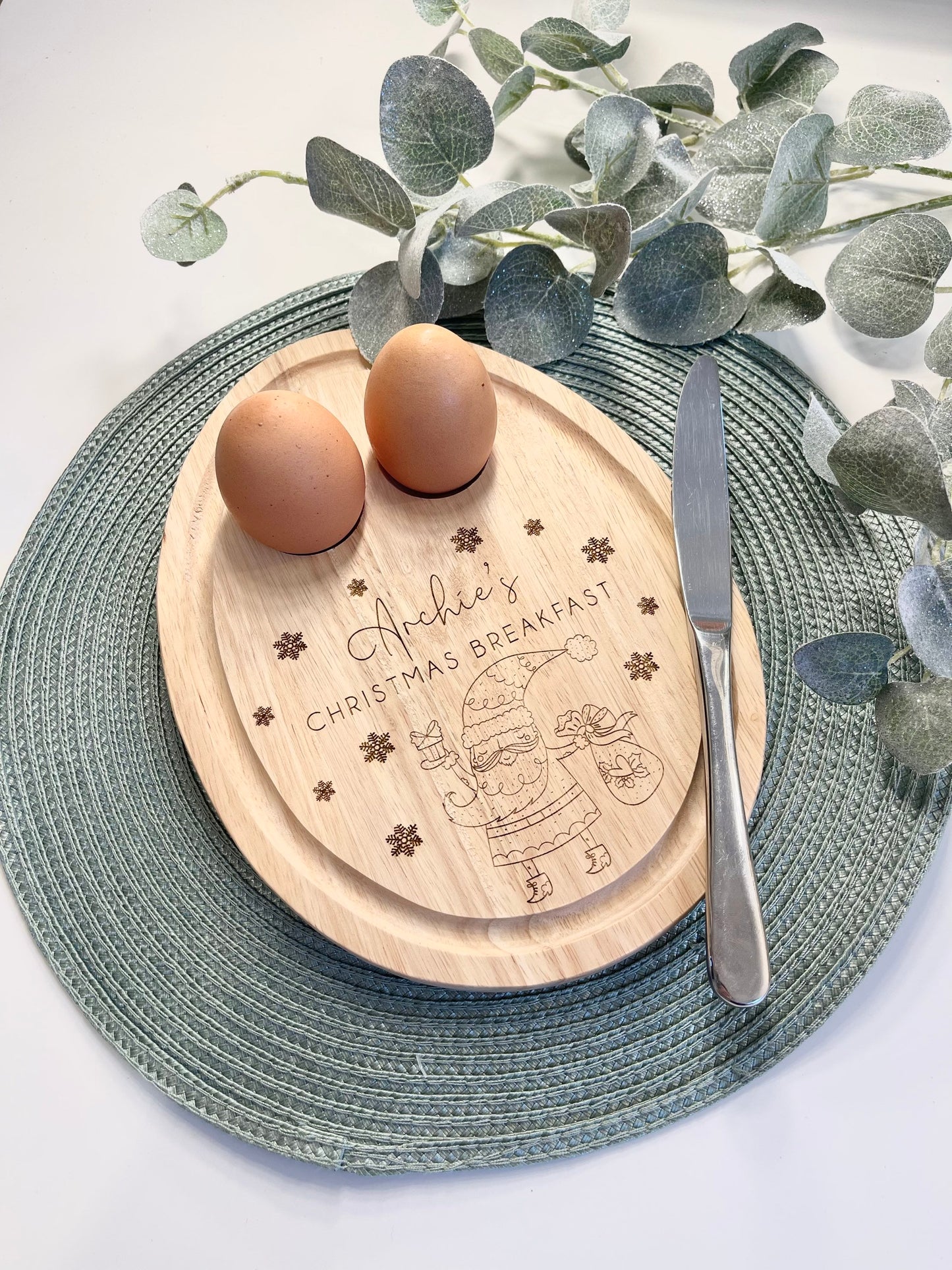Personalised Christmas Dippy Egg Board
