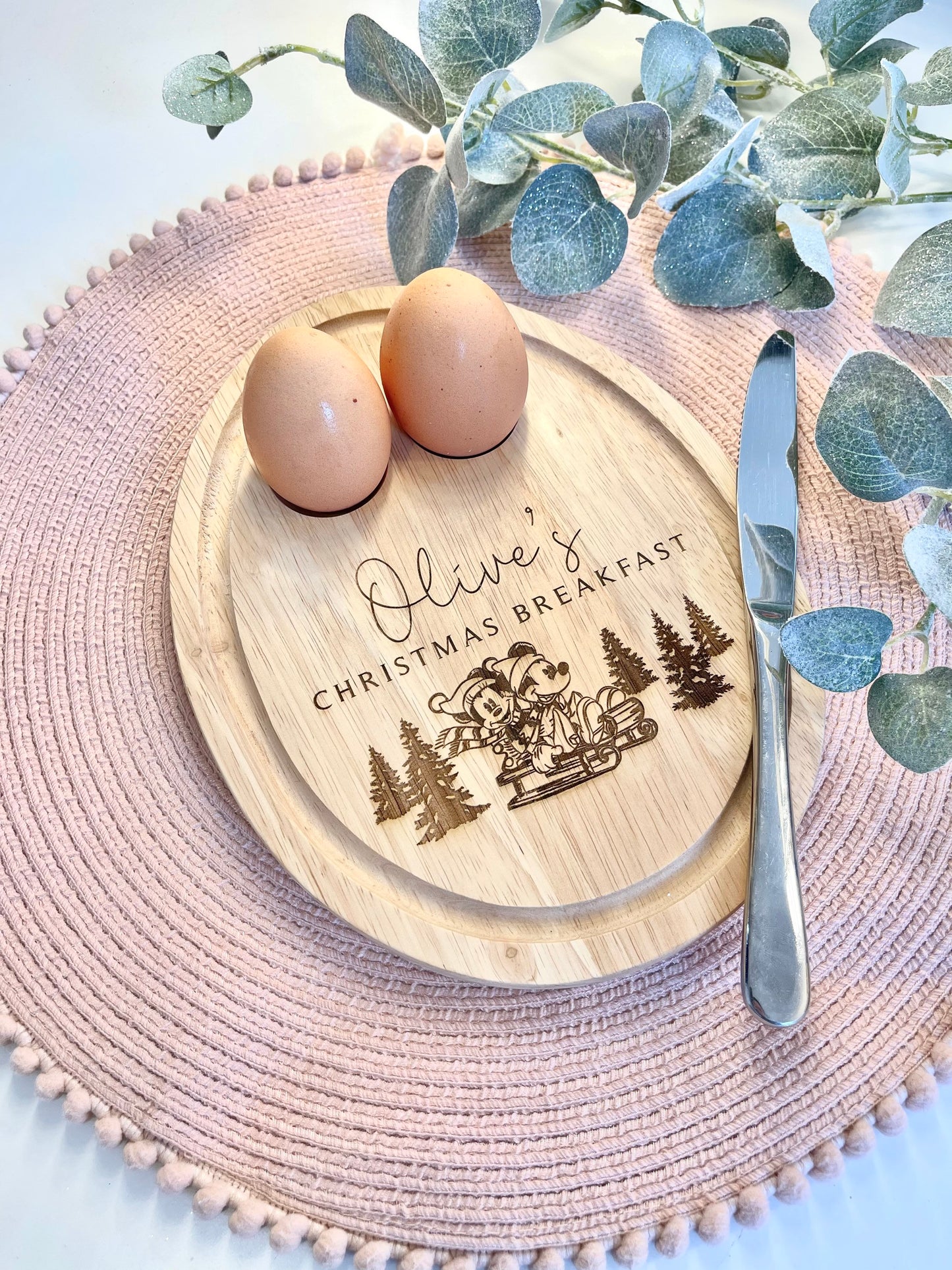 Personalised Disney Christmas Dippy Egg Board