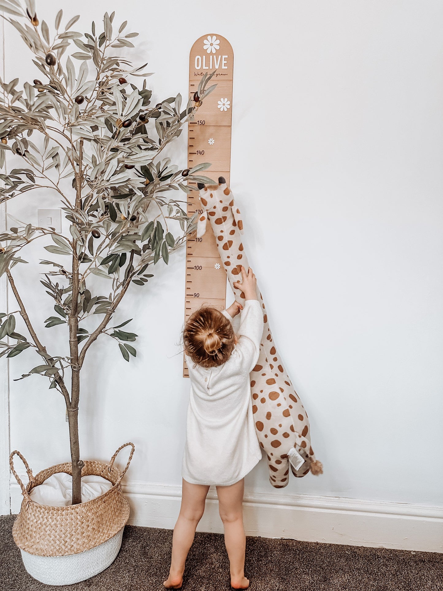 Personalised Flower Wooden Height Chart