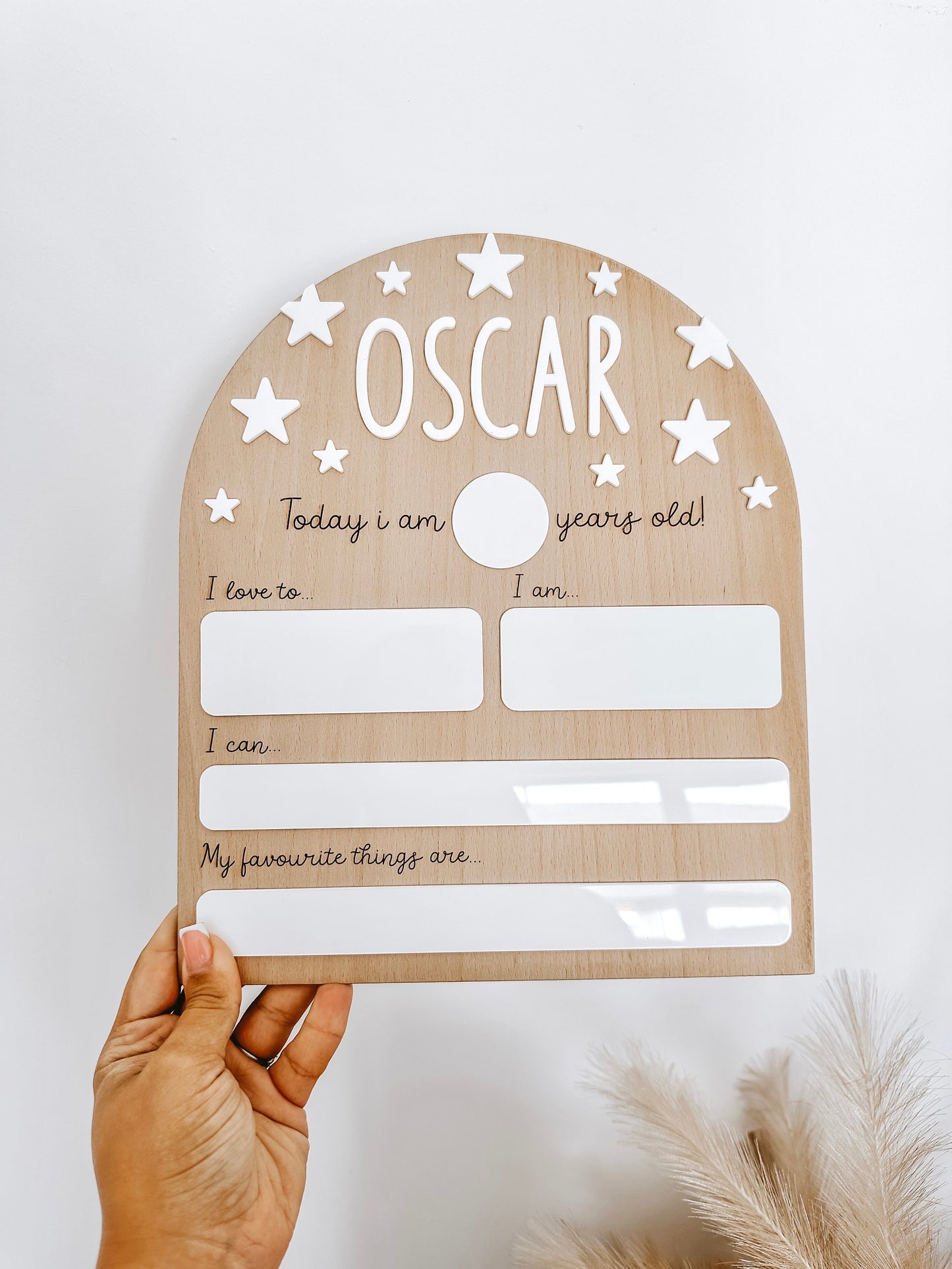 Personalised Star Birthday Board