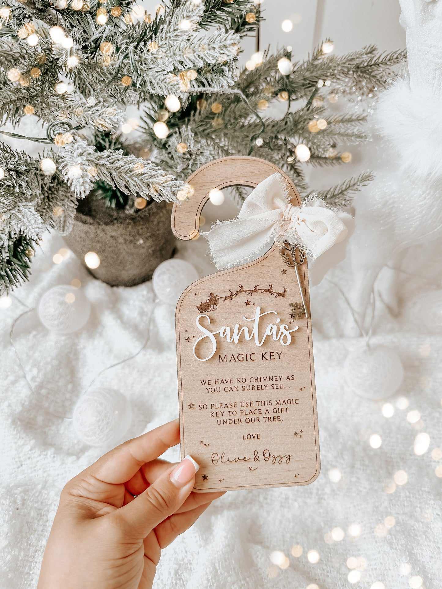 Personalised Santa's Magic Key Door Hanger