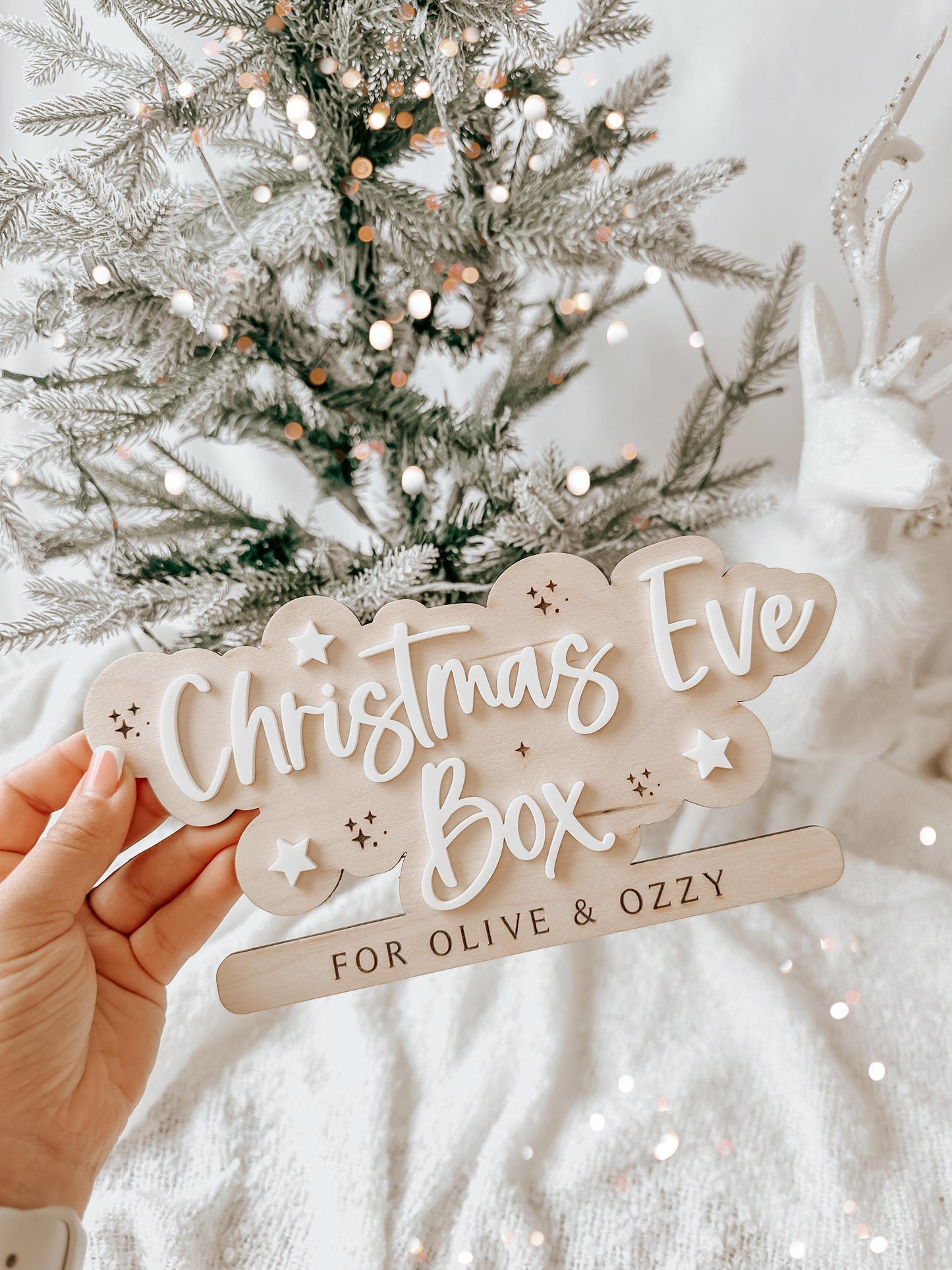 Personalised Christmas Eve Crate & Plaque