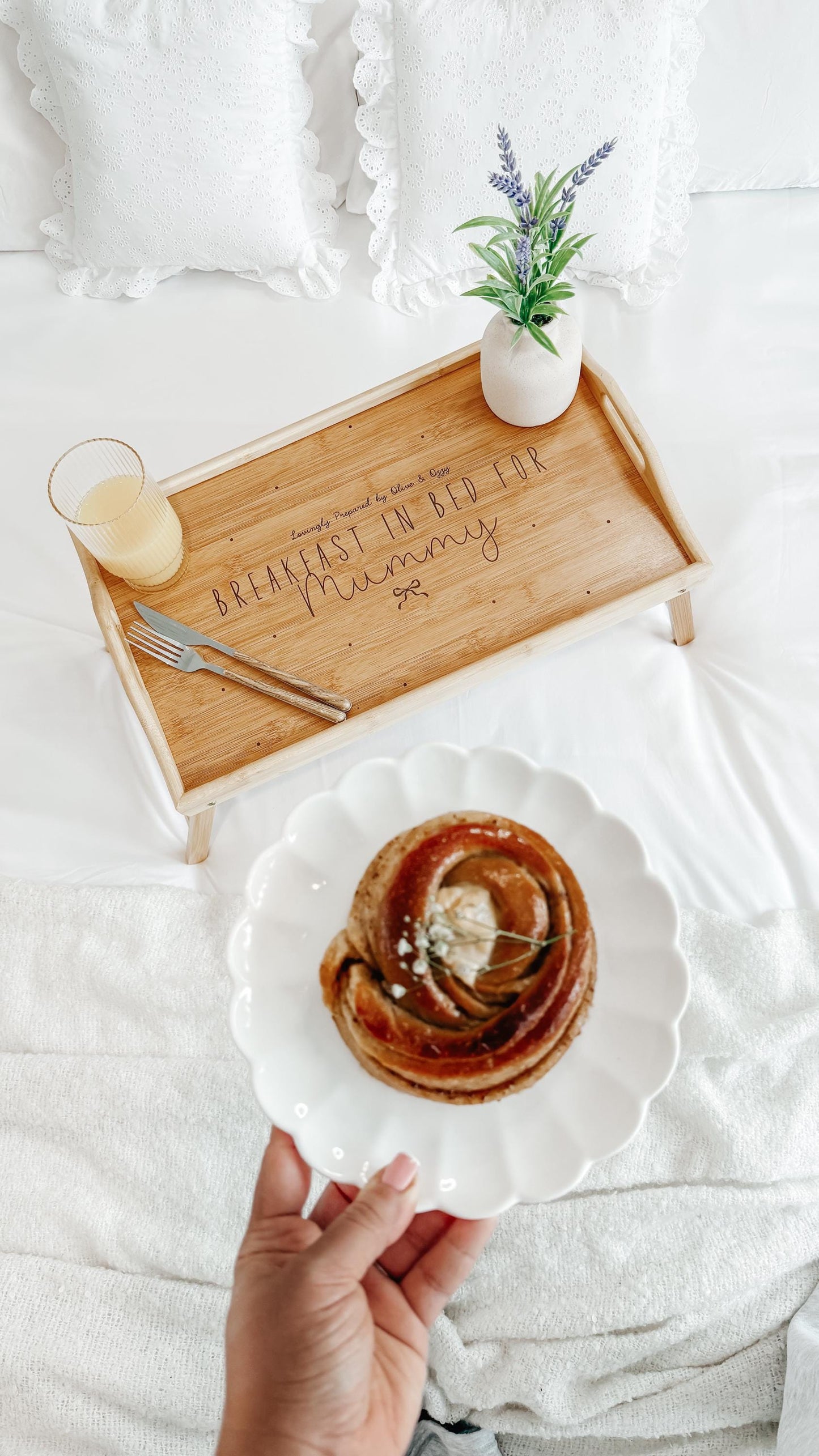 Personalised Breakfast In Bed Tray with Legs | Mother's Day Gift | Gifts for Her