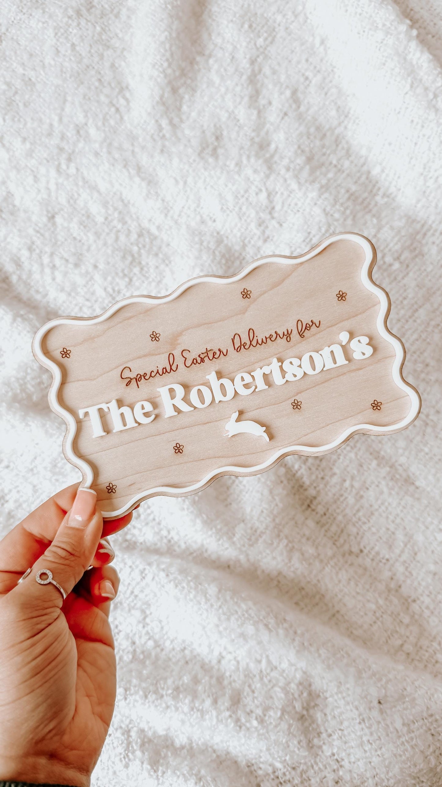 Personalised Easter Bunny Crate - Personalised wooden crate