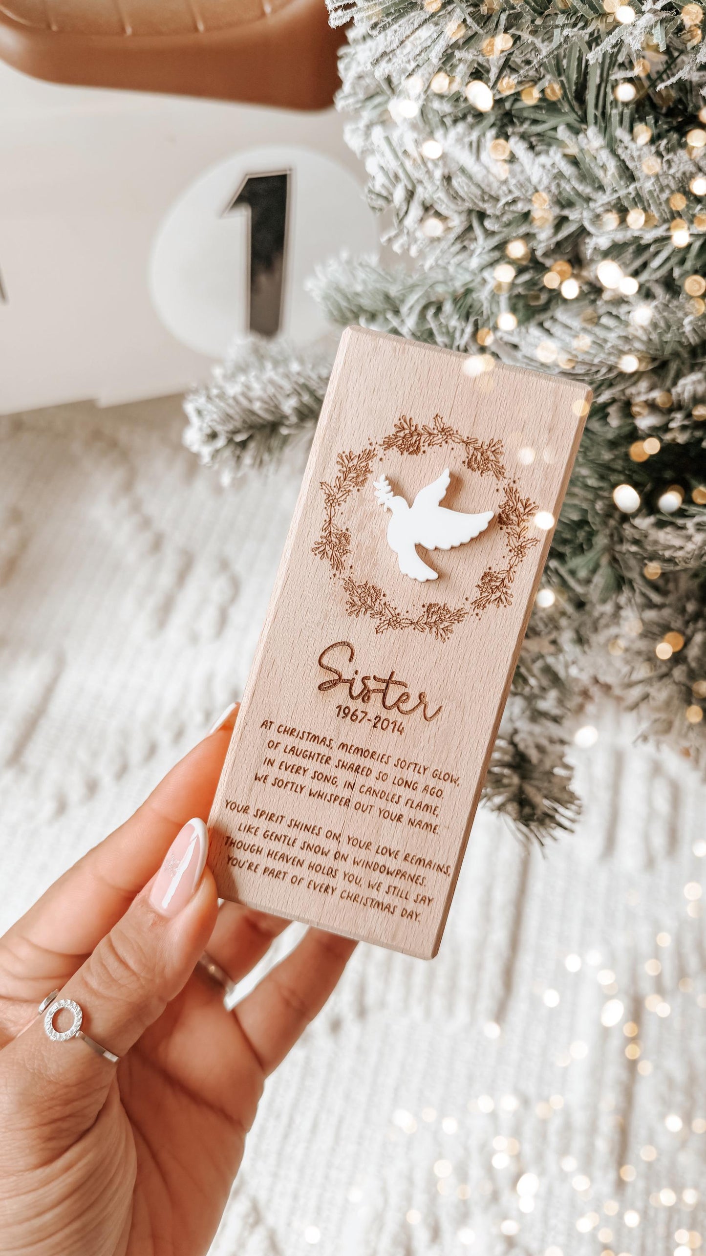 Christmas Day Memorial Candle Holder | Memorial Gifts | Personalised Candle Holder