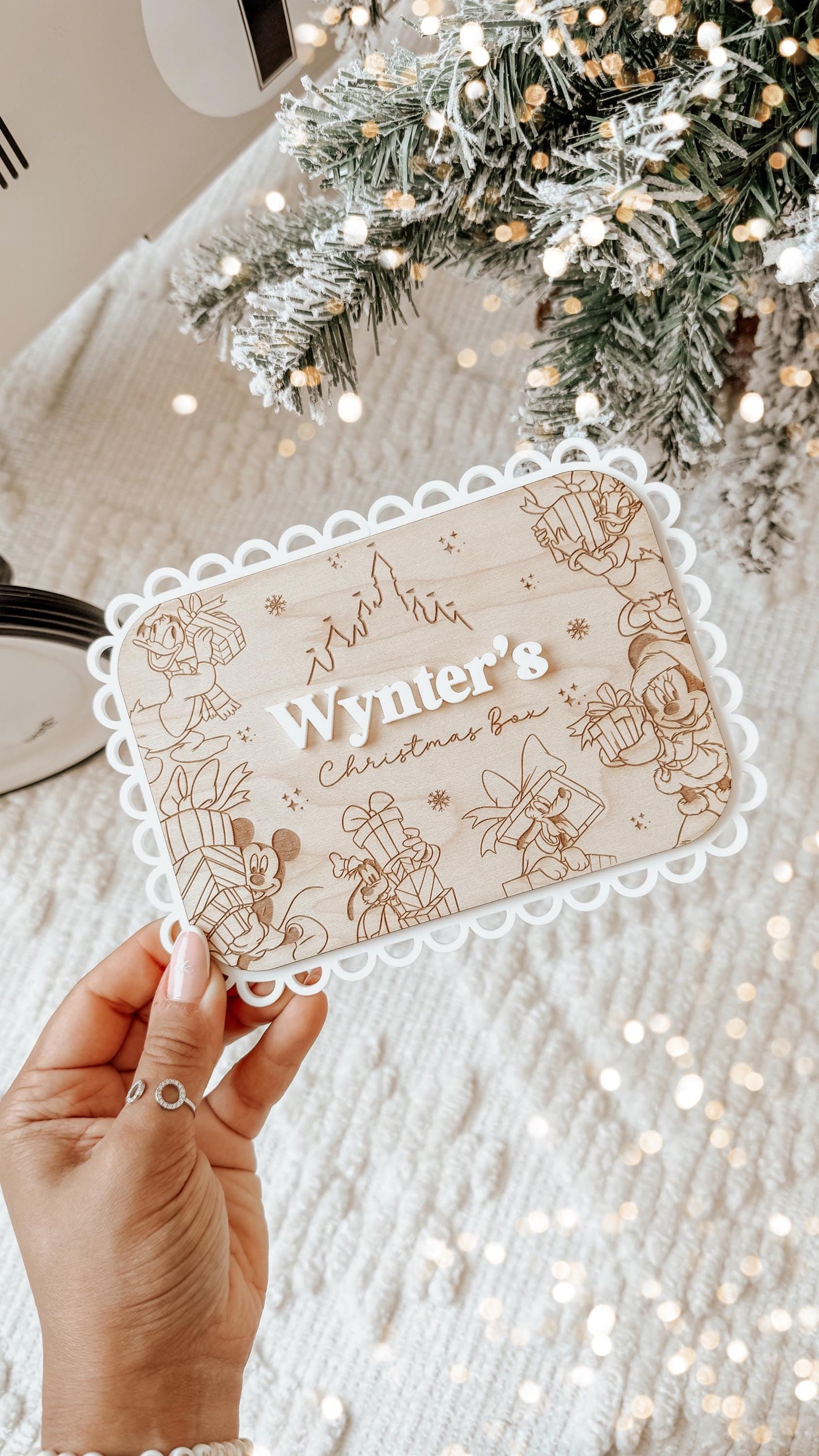 Personalised Disney Christmas Eve Crate & Plaque