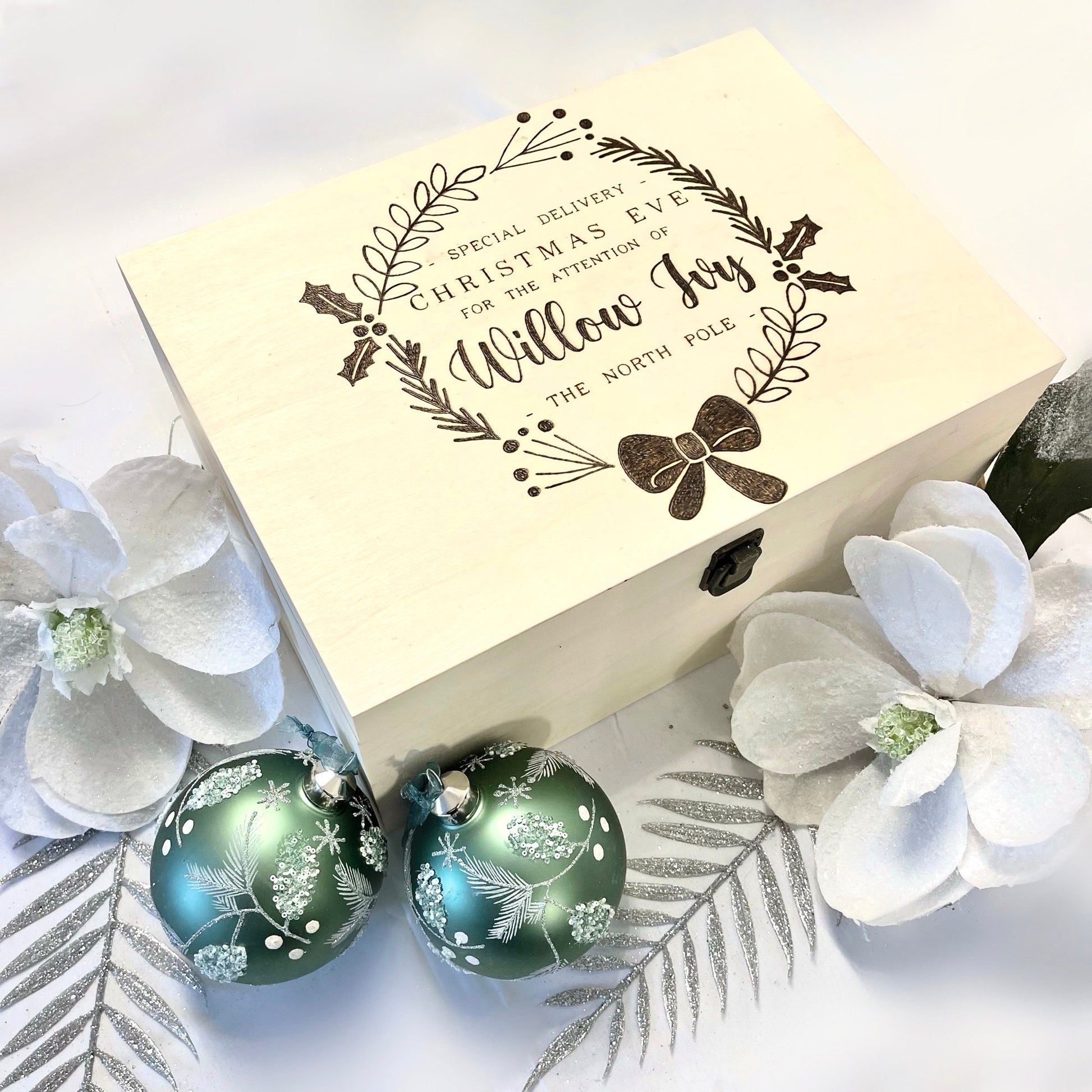 Personalised Handmade Christmas Eve Box | Christmas Box | Family Christmas Eve Box | Wooden Box | Christmas Gift | Hand Engraved