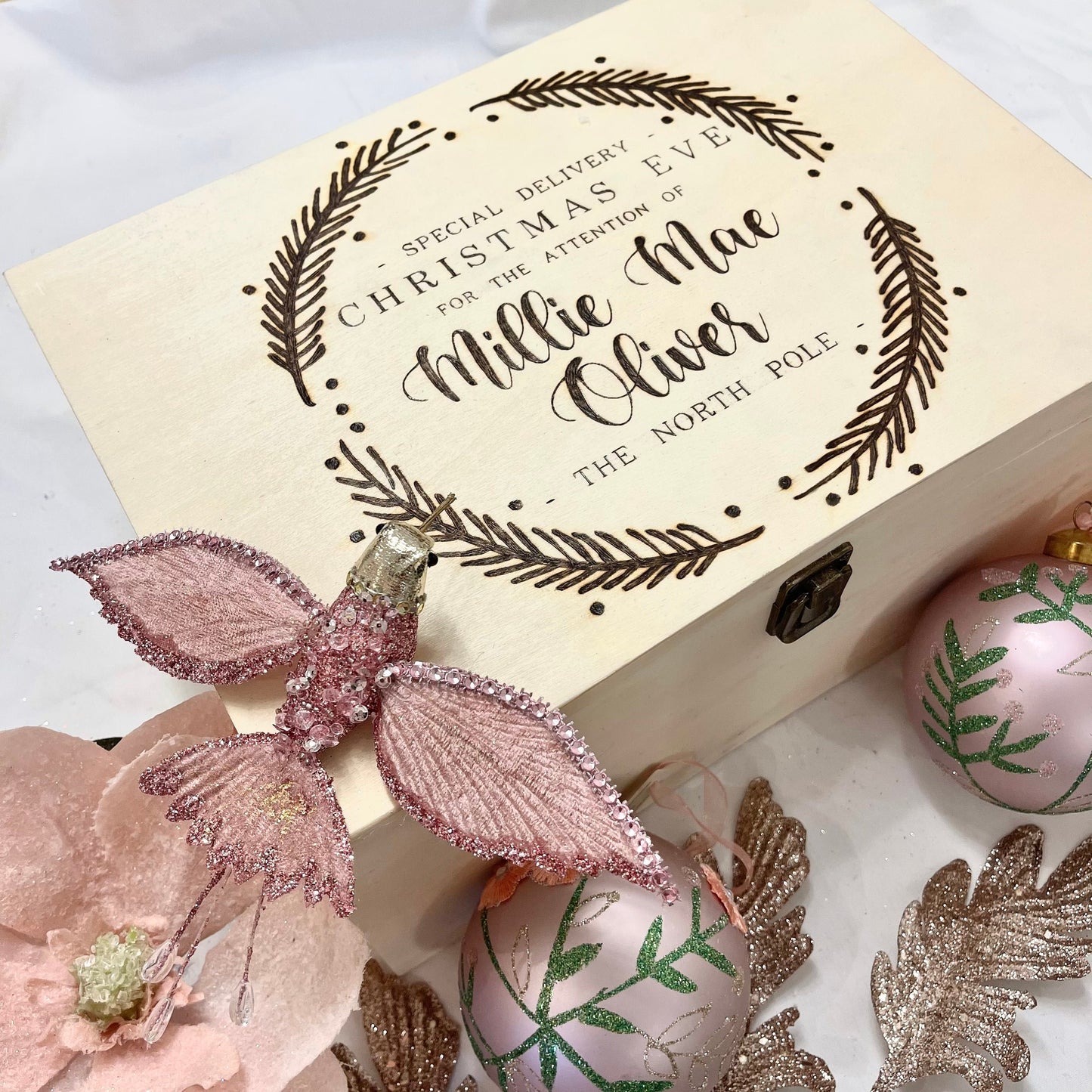 Personalised Handmade Christmas Eve Box | Christmas Box | Family Christmas Eve Box | Wooden Box | Christmas Gift | Hand Engraved
