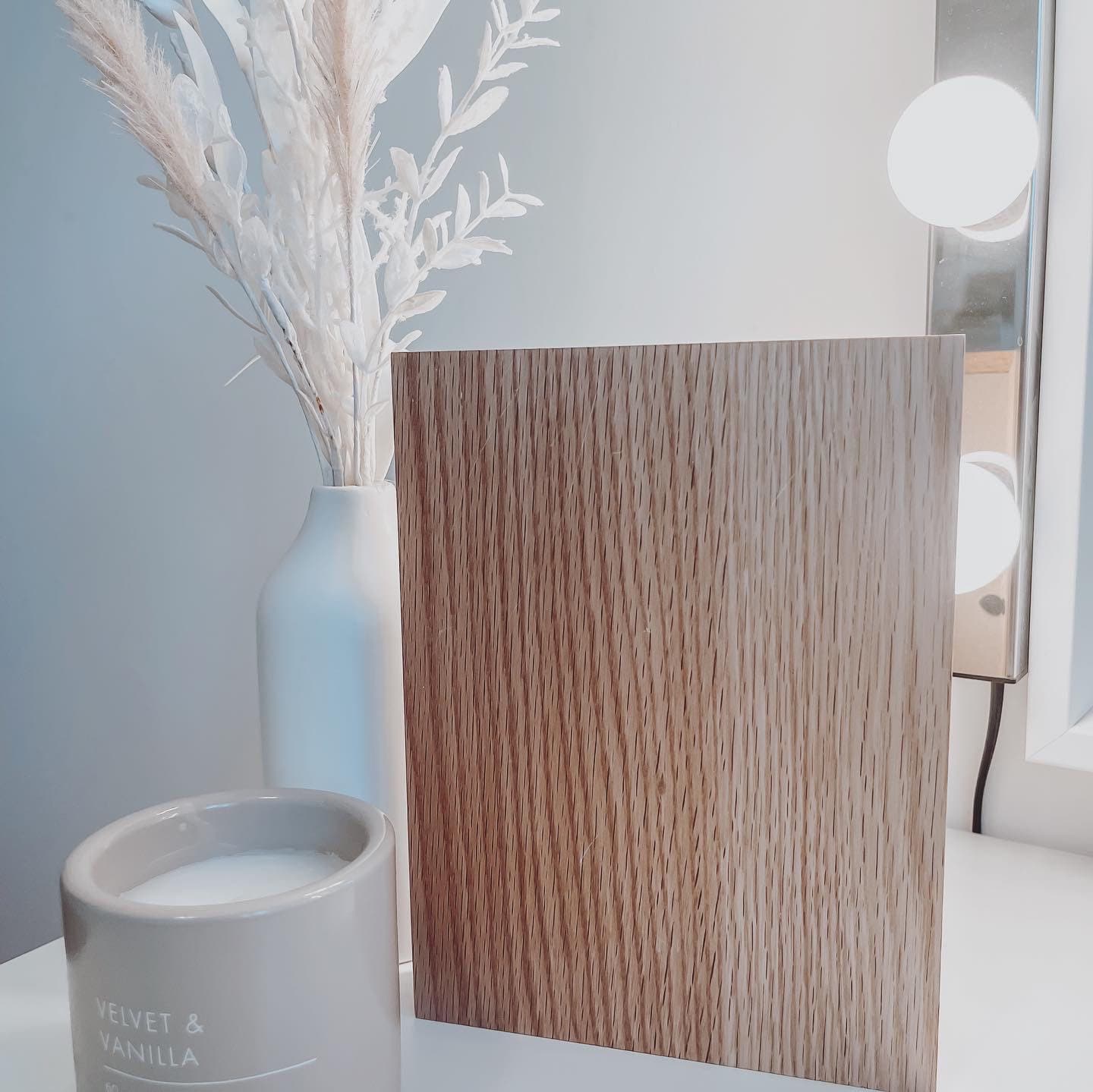 Personalised New Born Baby Birth Flower Photo Frame/ New Born Baby Gift/ Wooden Photo Frame with personalised engraving/ Solid Oak Wood