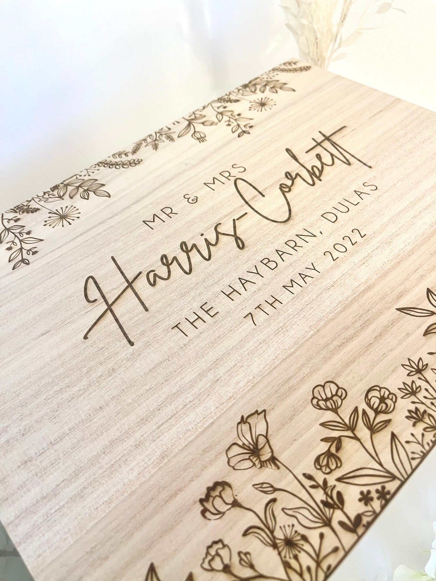 Personalised Wooden Wedding Keepsake Box