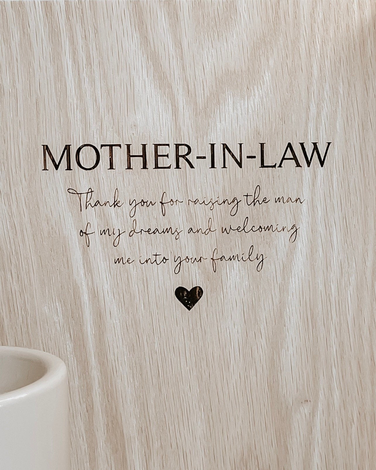 Personalised Mother-In-Law Photo Frame/ Book Photo Frame/ Mother Of The Groom Gift/ Wooden Photo Frame with engraving/ Solid Oak Wood