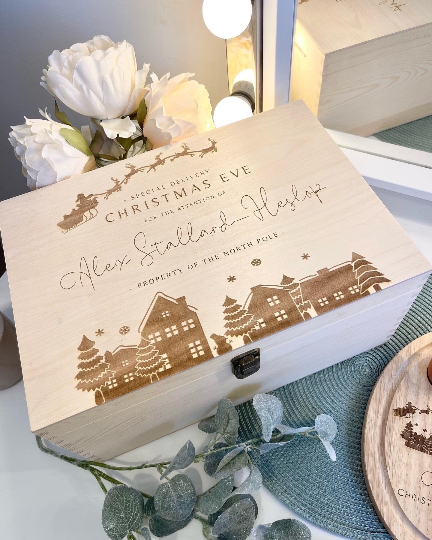 Personalised Wooden Christmas Eve Box