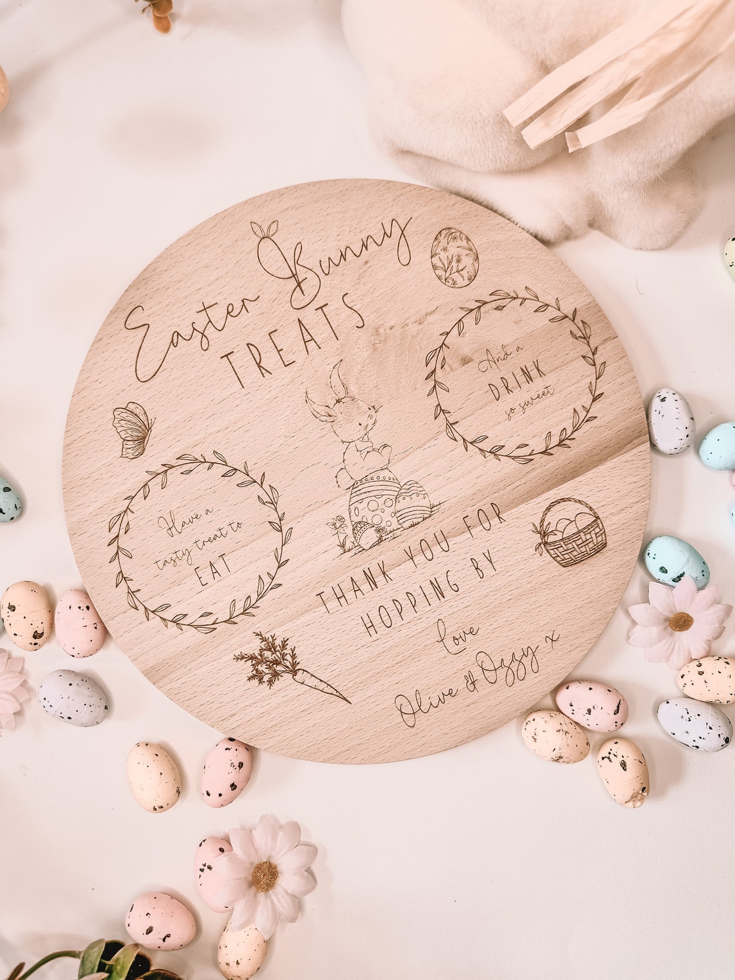 Personalised Easter Bunny Treat Board