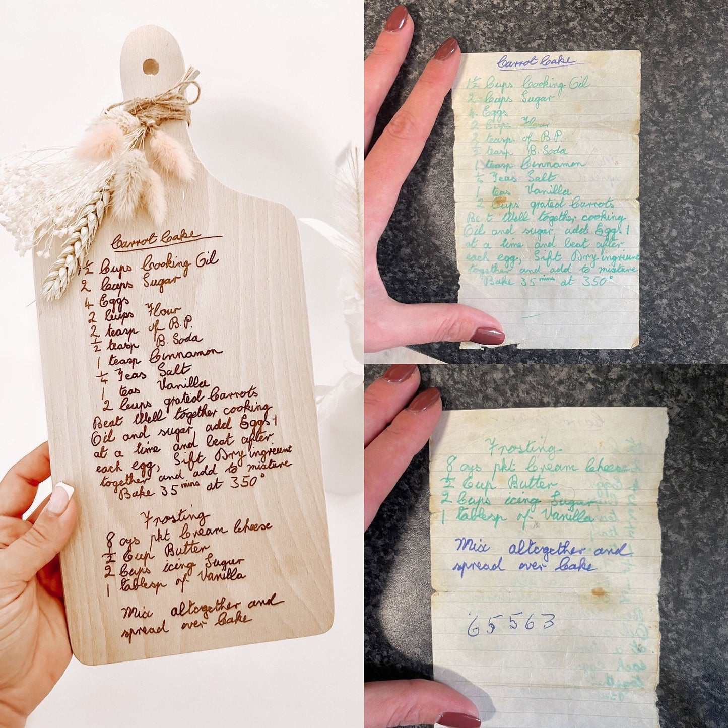 Custom Recipe Cutting Board | Engraved Cutting Board