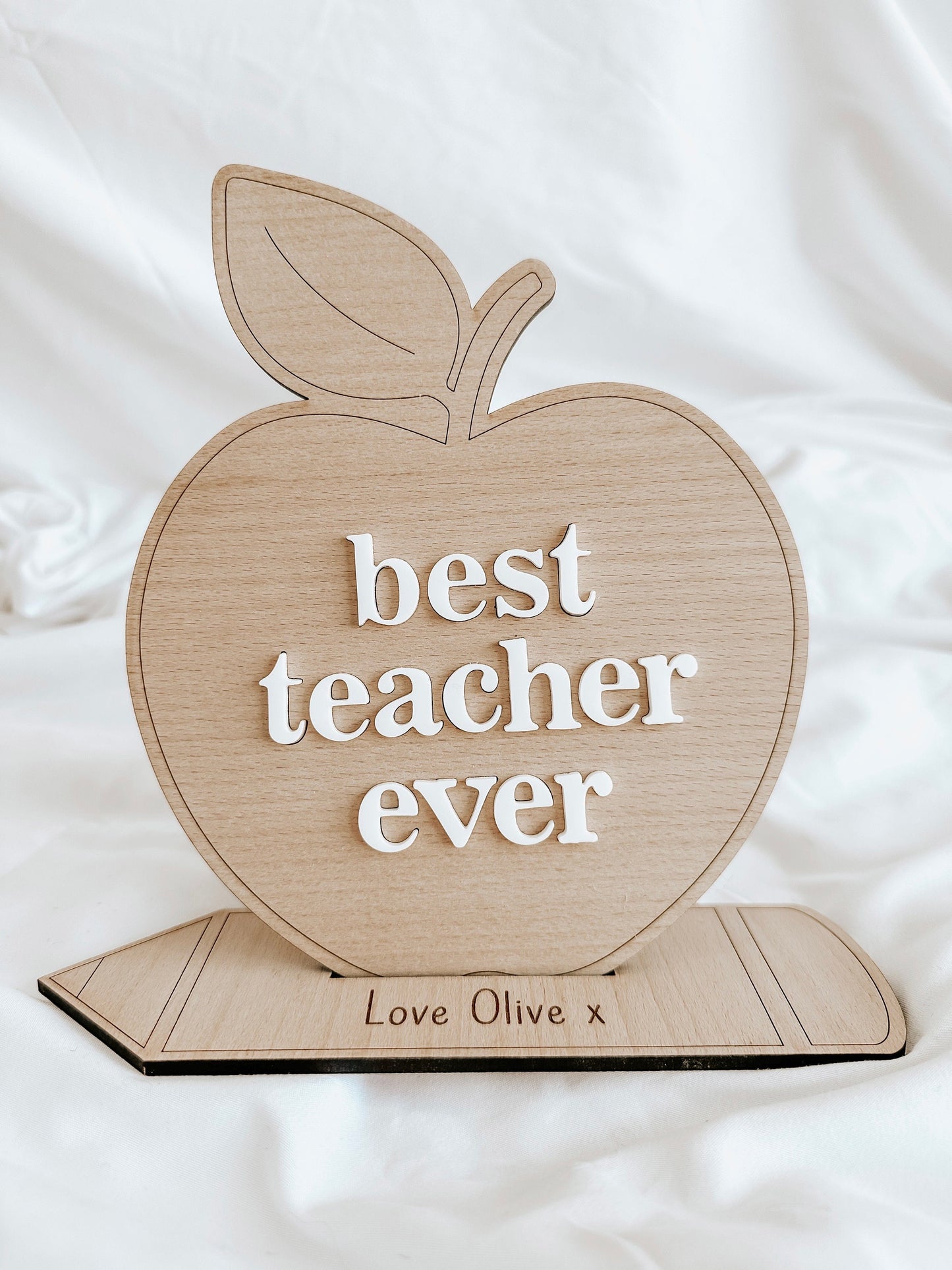 Wooden Thank You Teacher Plaque