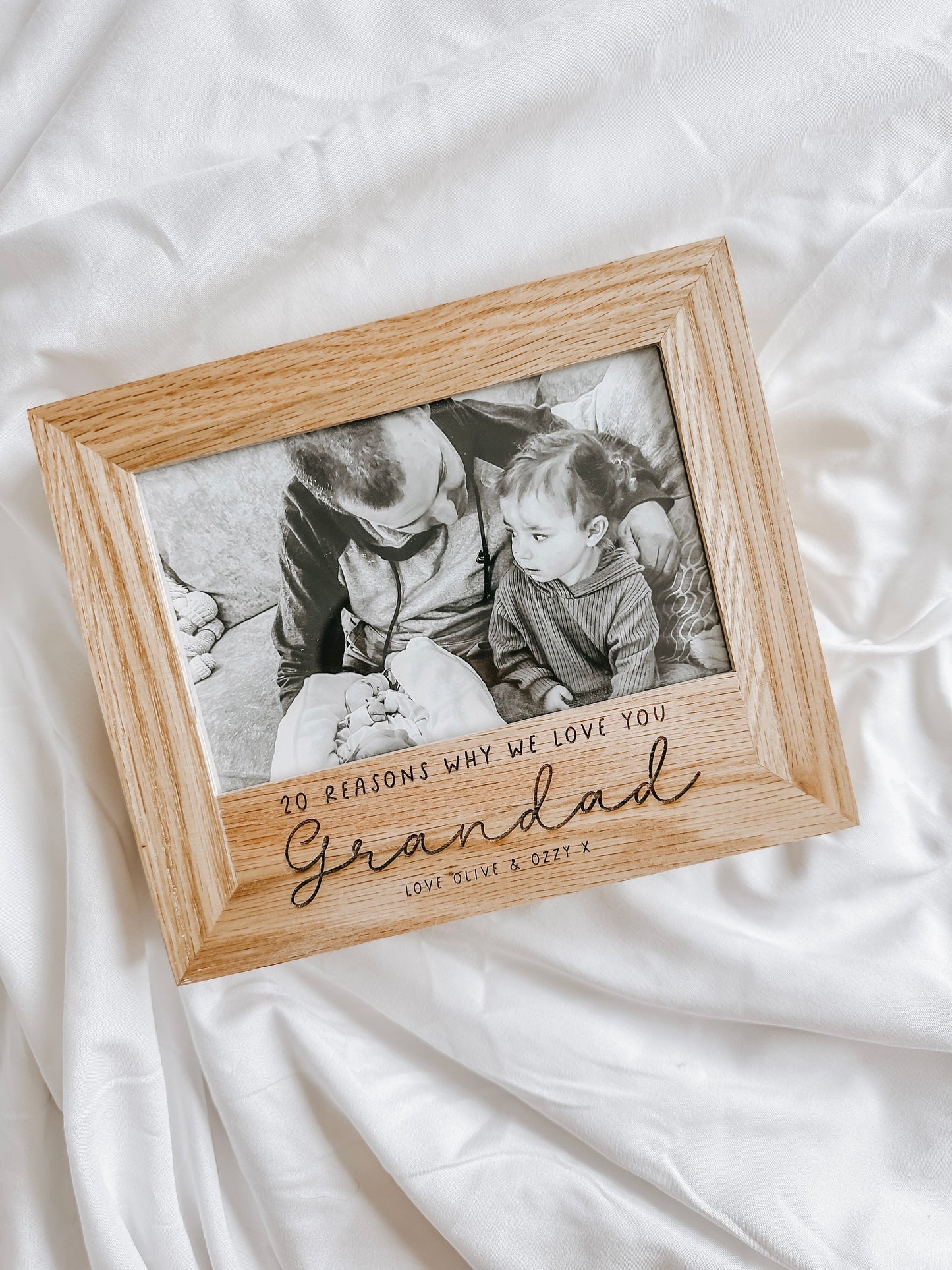 20 Reasons Why I Love You Photo Box with Wooden Personalised Tokens | Personalised wooden engraved box