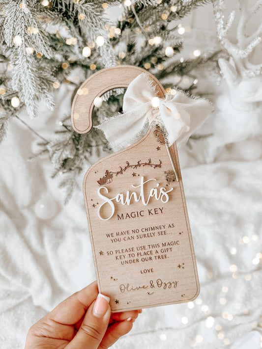 Personalised Santa's Magic Key Door Hanger