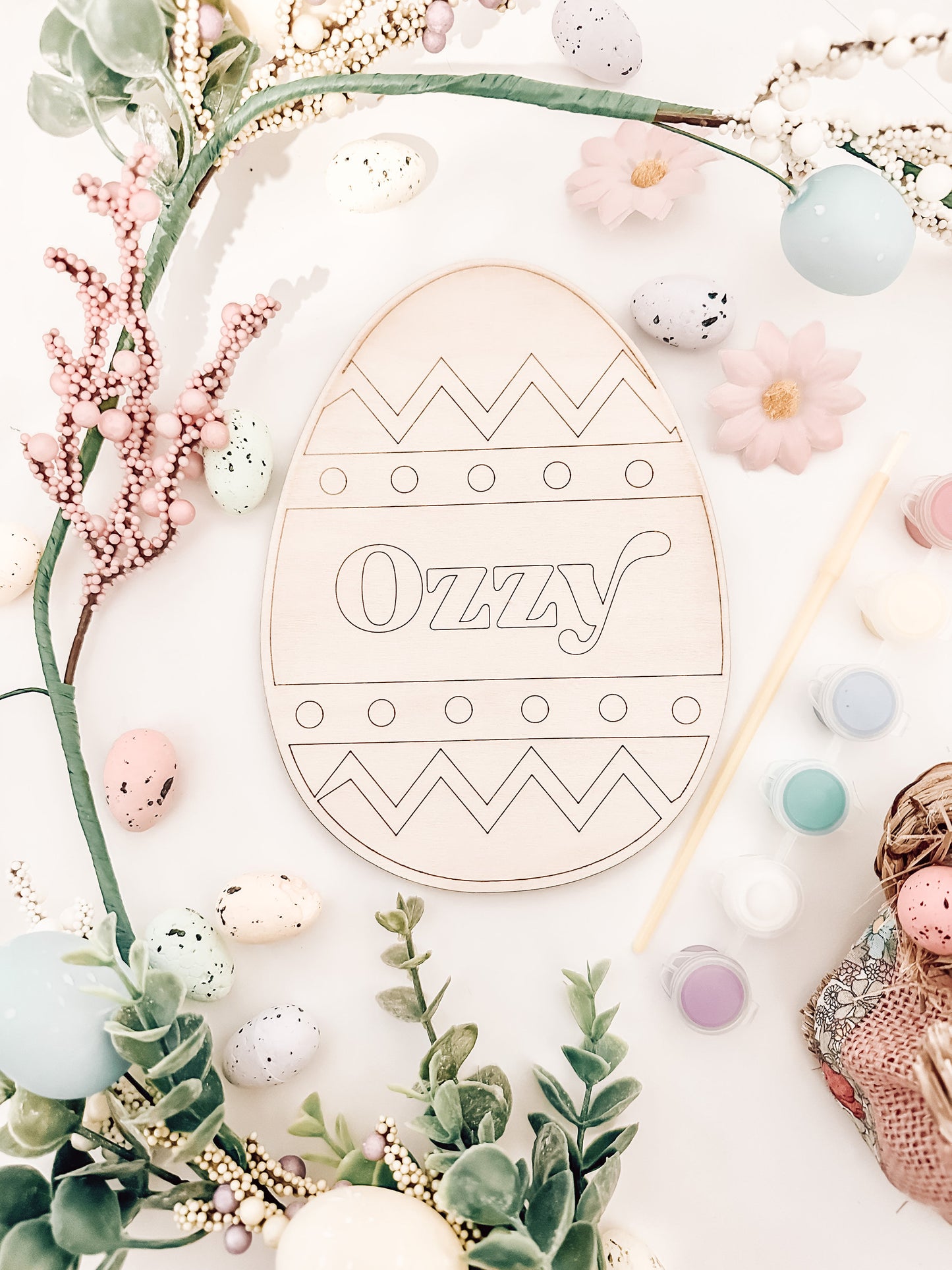 Personalised Wooden Engraved Paint Your Own Easter Egg | Easter gifts | Easter Activity