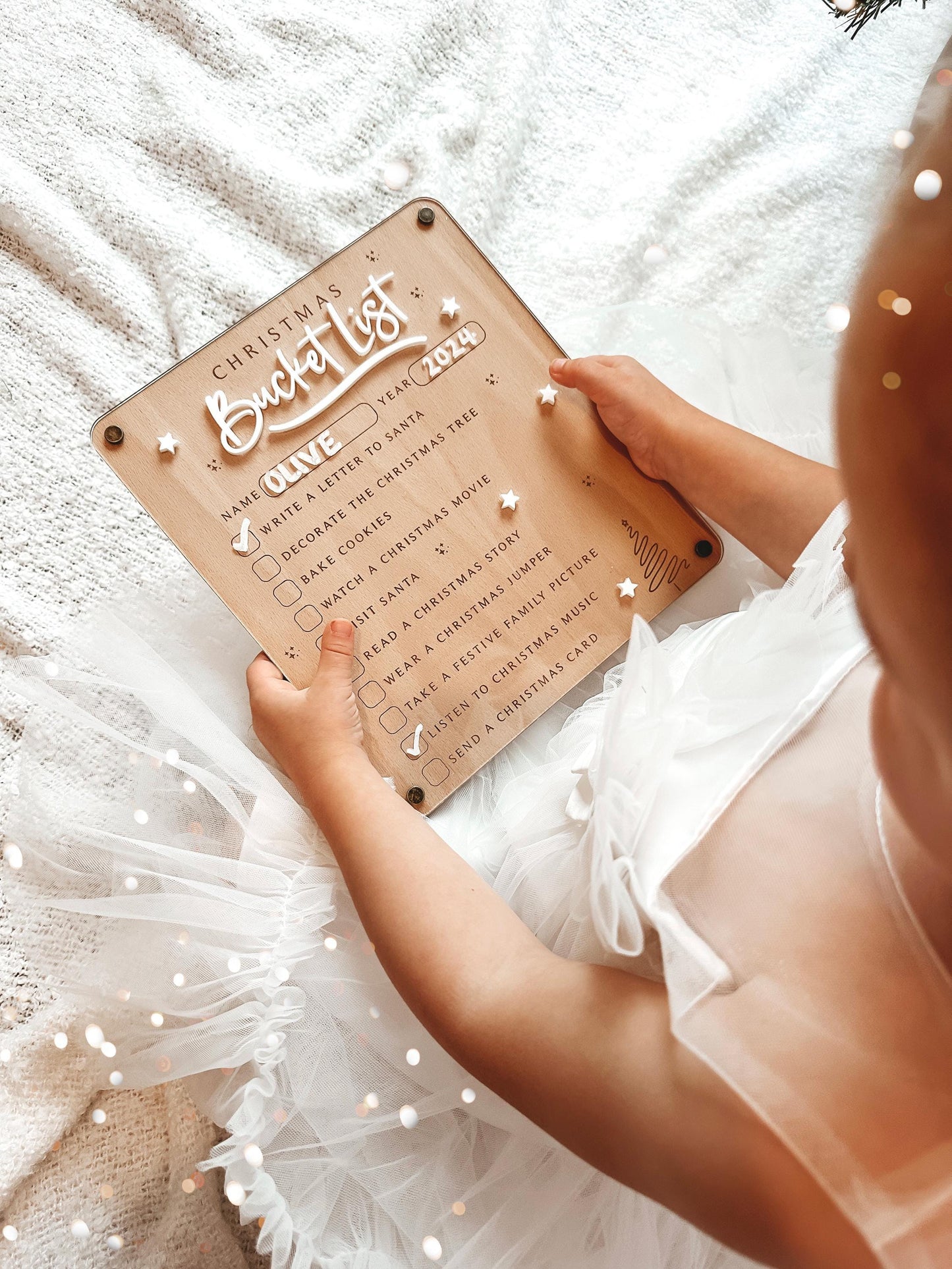 Christmas Bucket List Wipe Board | Dry Eraser Board