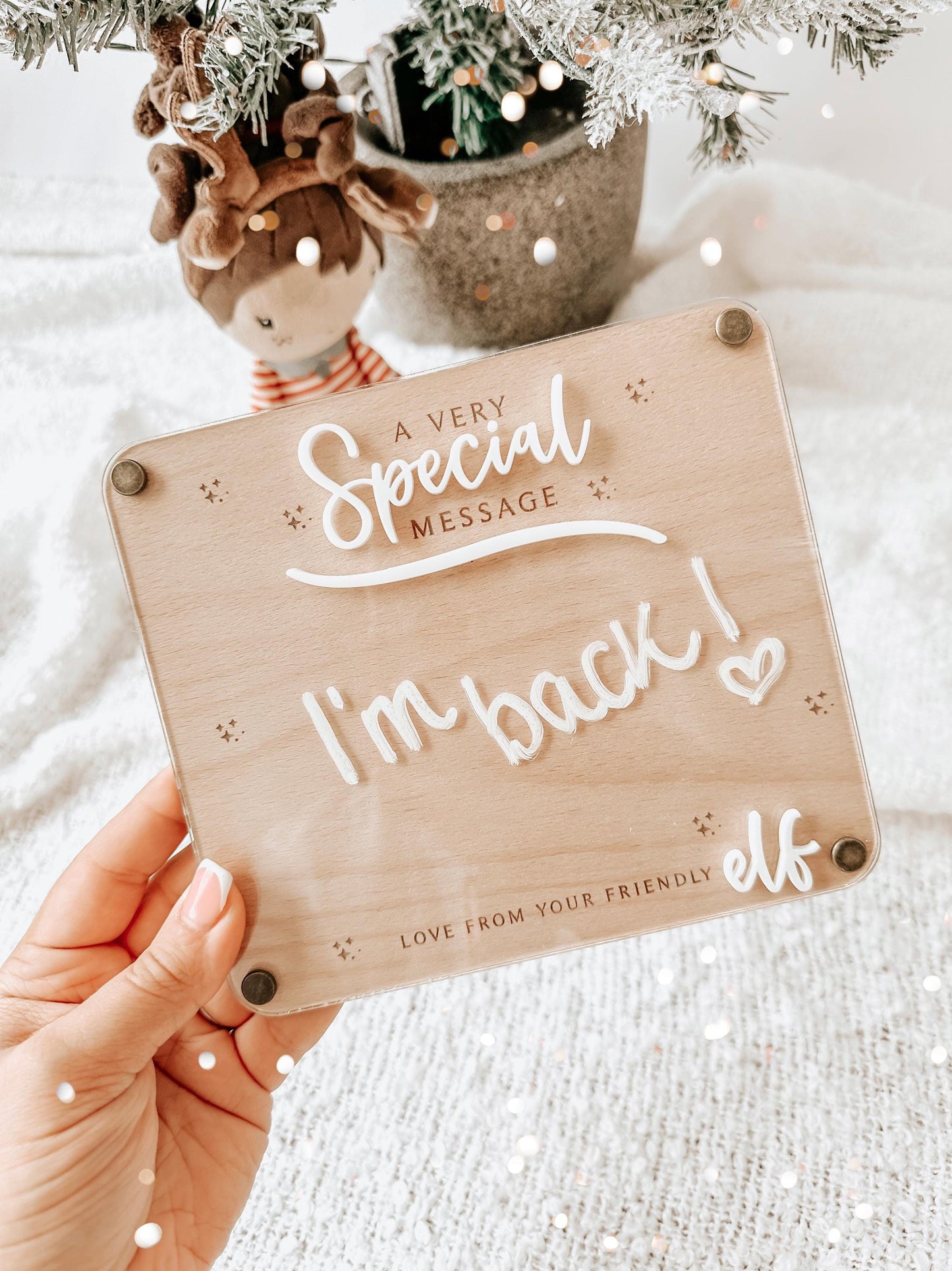 Message From Your Elf Board | Christmas Board | Elf Arrival Prop | Dry Erase Sign