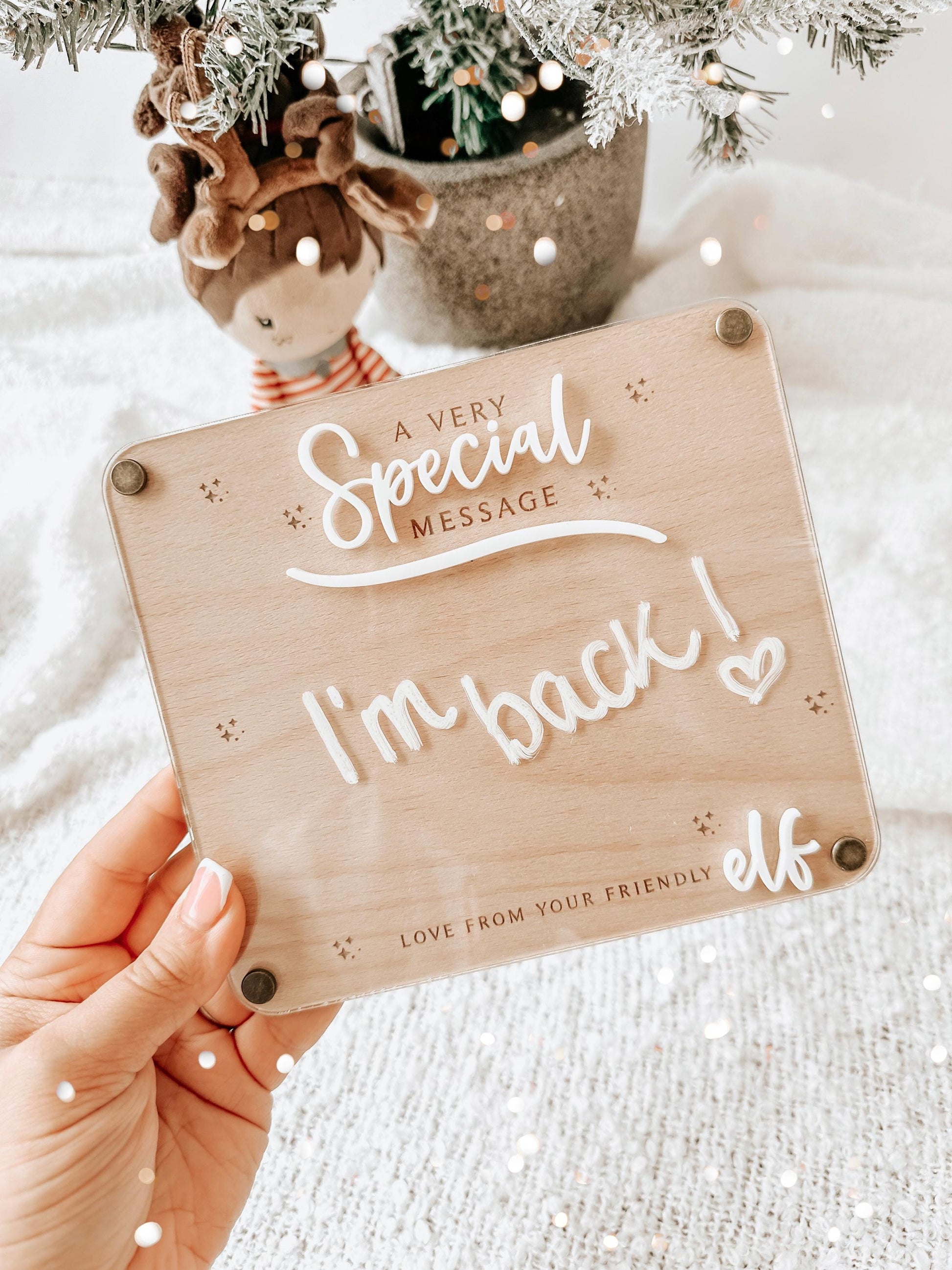 Message From Your Elf Board | Christmas Board | Elf Arrival Prop | Dry Erase Sign