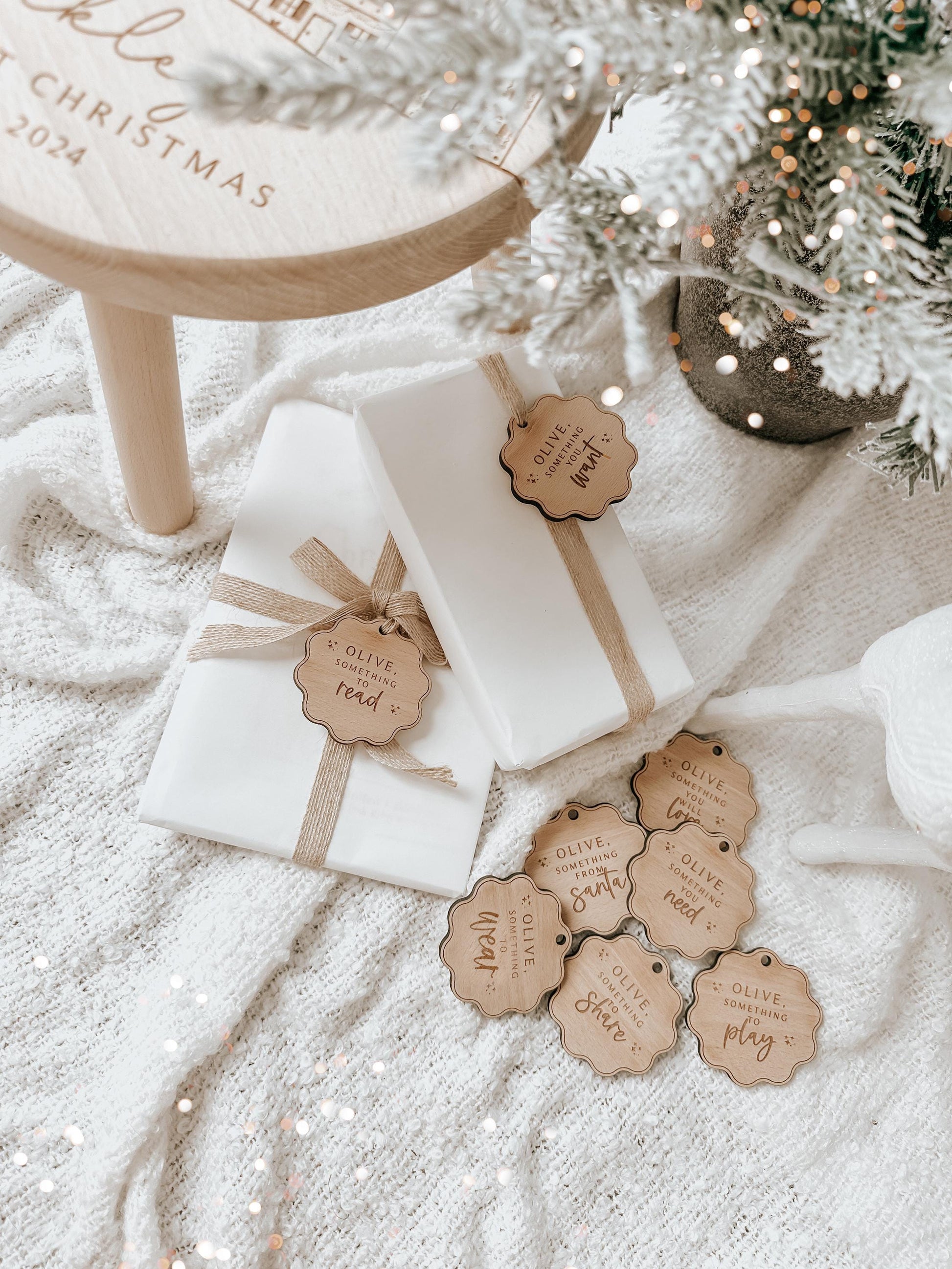 Personalised Mindful Gift Tags | Christmas Gift Tags | Something You Want, Need, Read Gift Tags