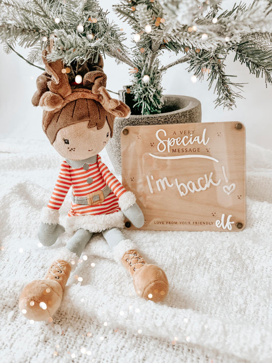 Message From Your Elf Board | Christmas Board | Elf Arrival Prop | Dry Erase Sign