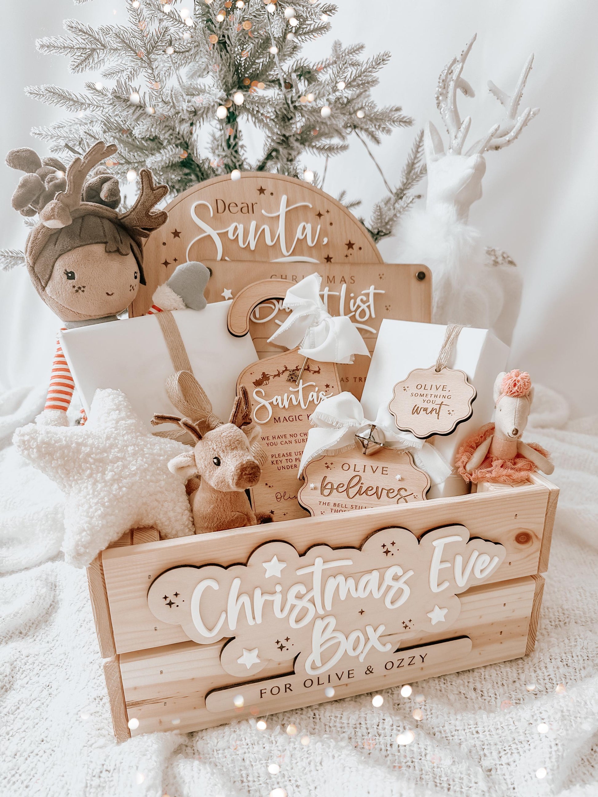 Personalised Christmas Eve Crate & Plaque