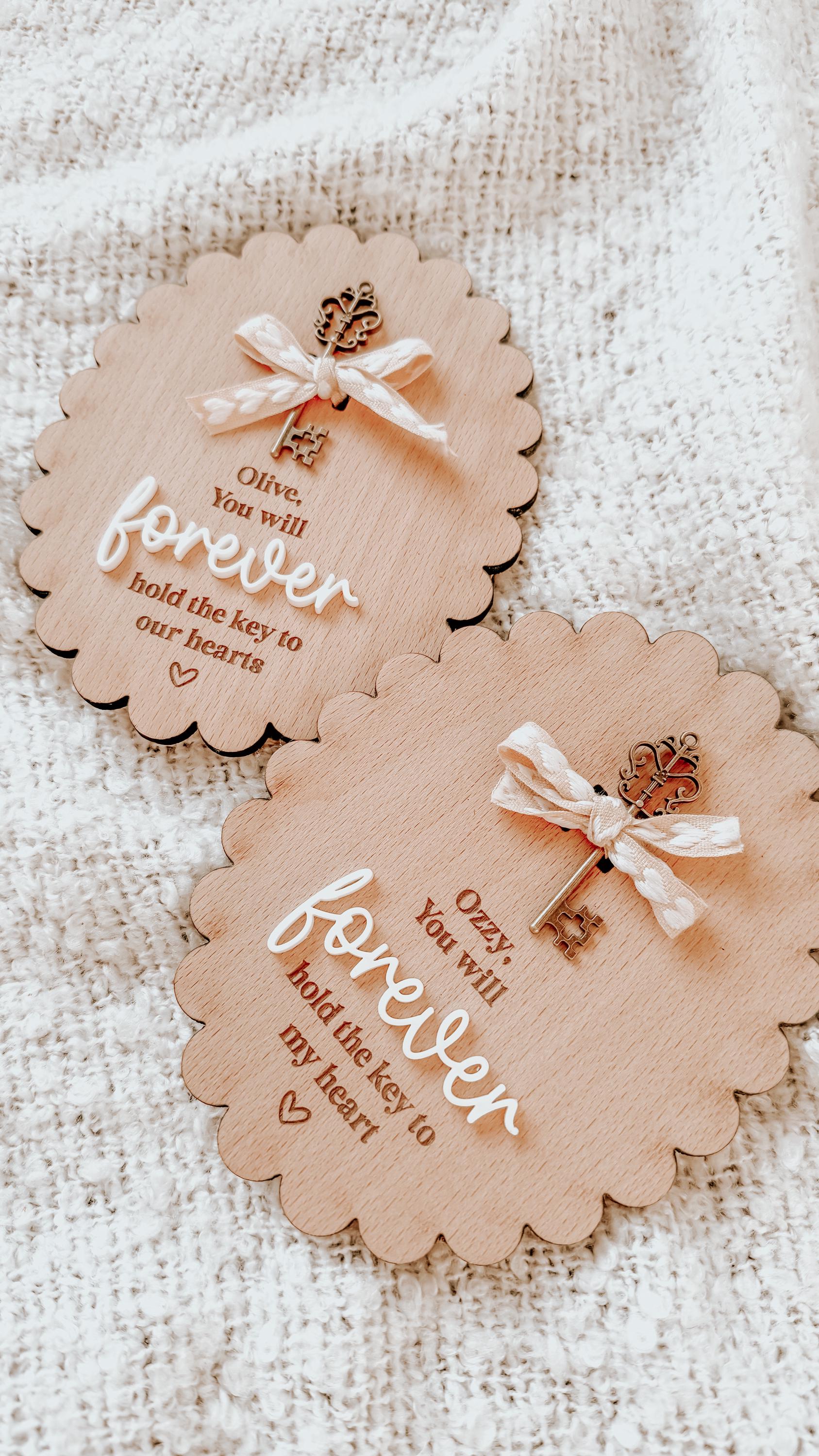 Personalised Valentine's Day key Plaque