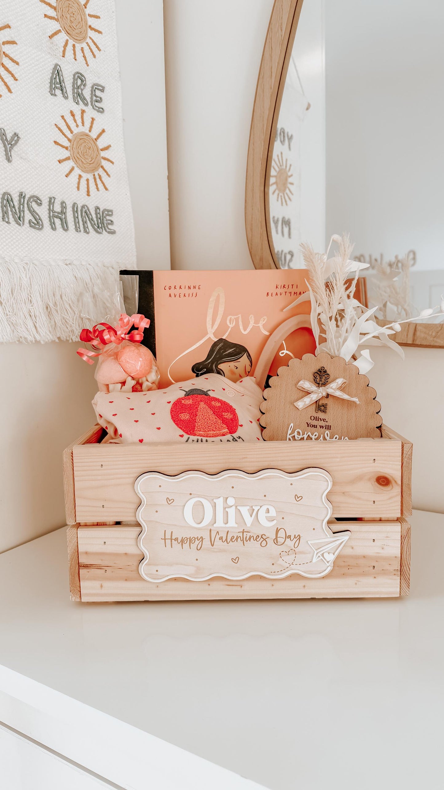 Personalised Valentines Day Crate & Plaque