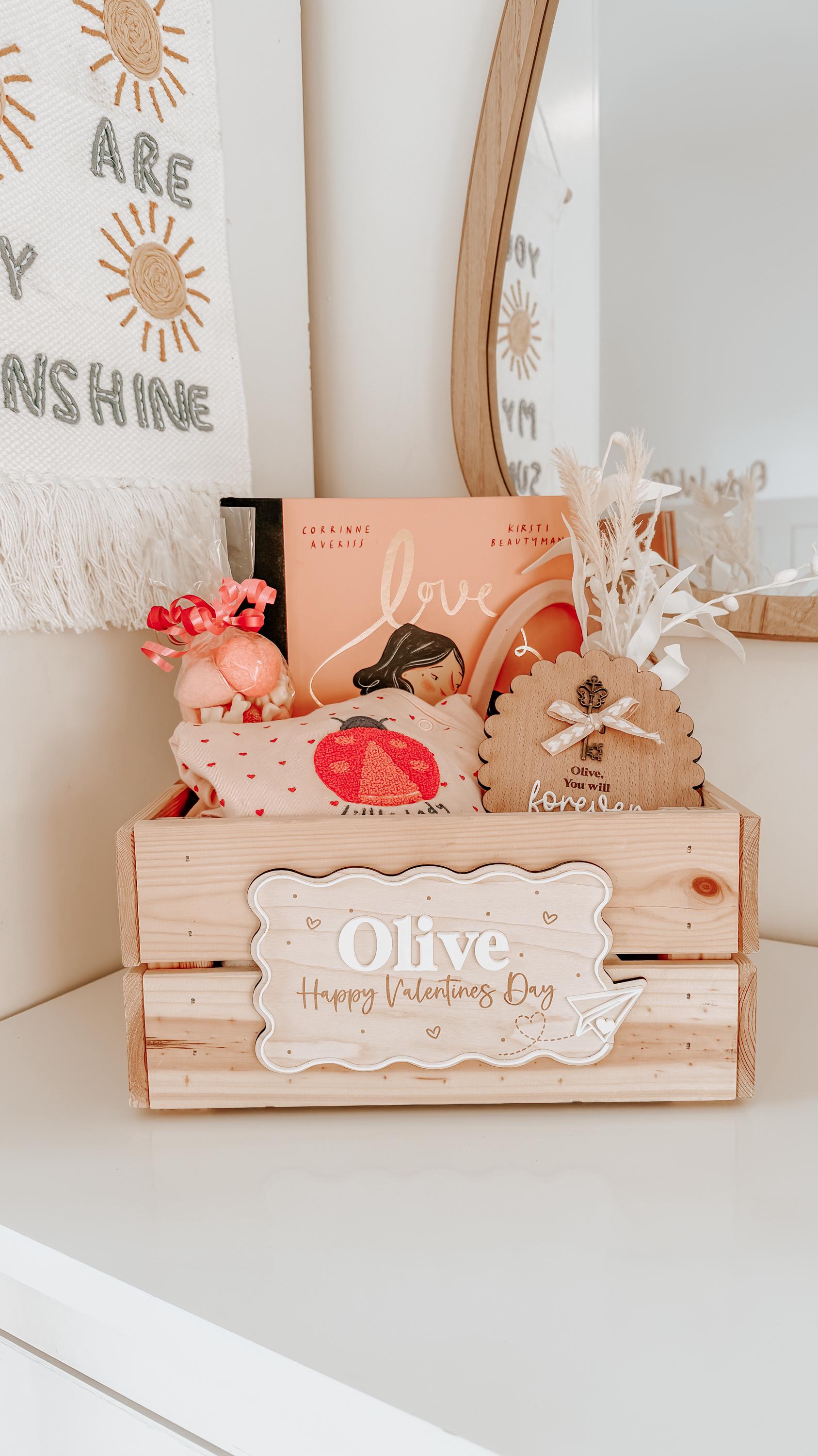Personalised Valentines Day Crate & Plaque