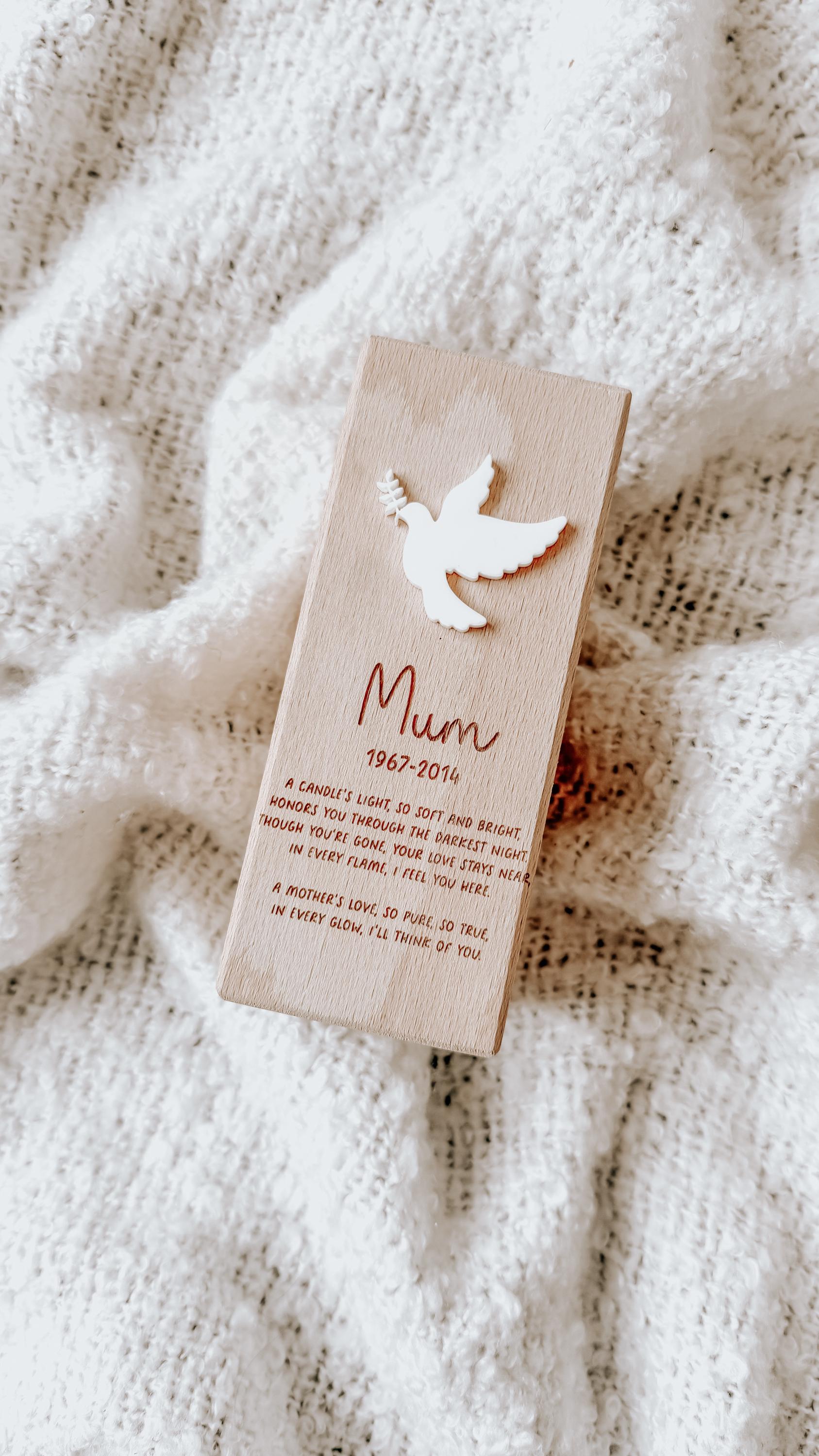 Mother's Day Memorial Candle Holder | Mum Memorial Gifts | Personalised Candle Holder