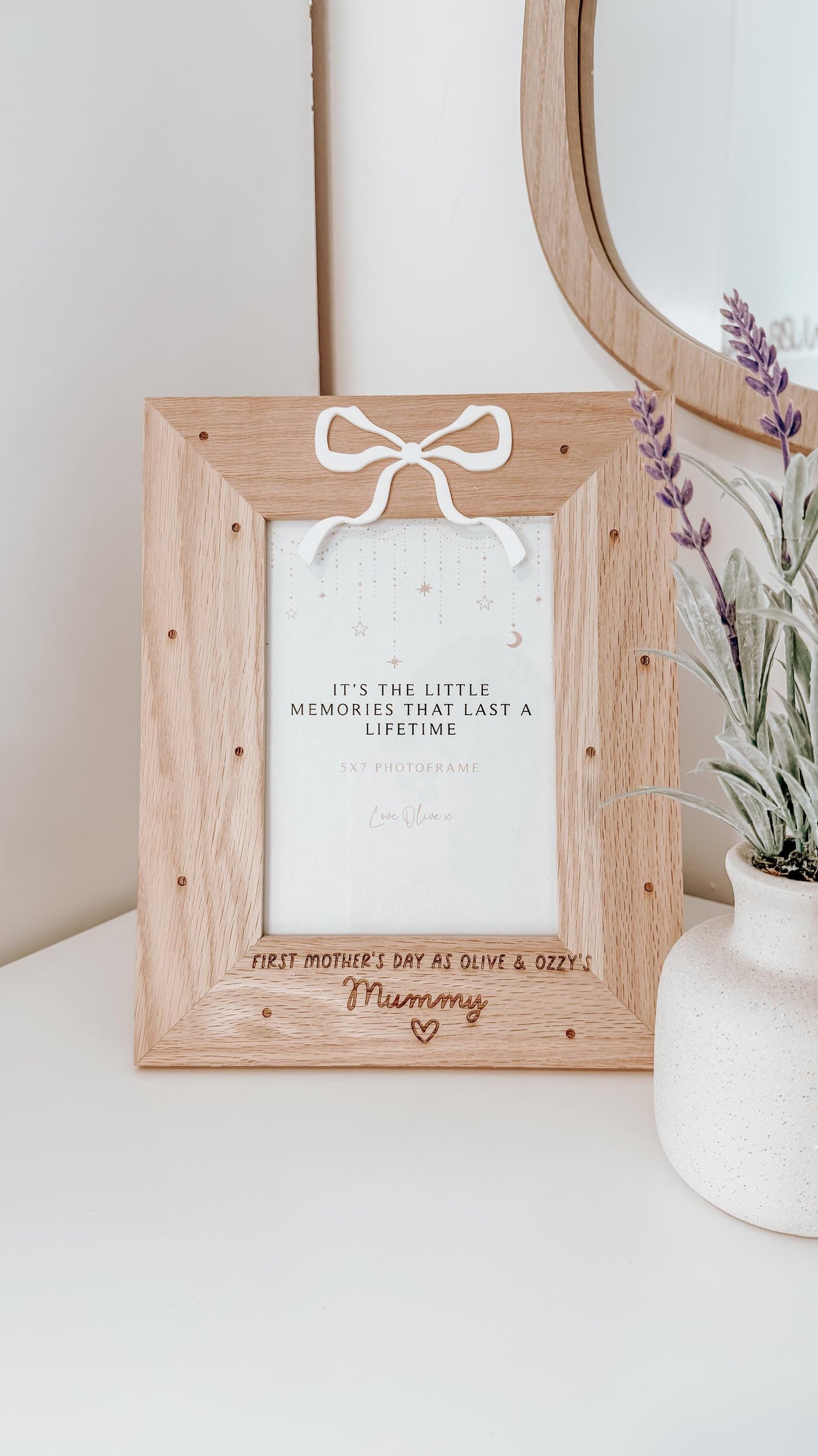 Personalised Mother's Day Bow Photo Frame | Mother's Day Gifts | Grandma Gifts