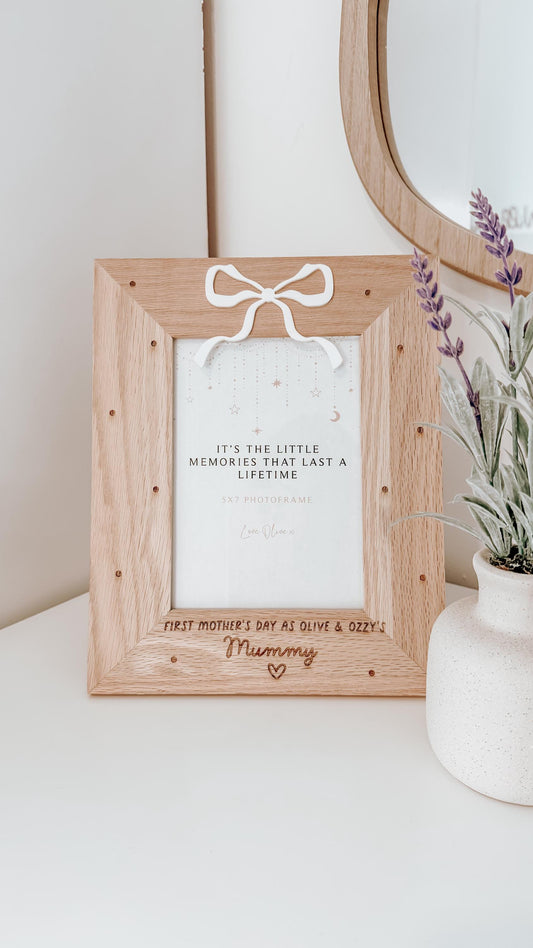 Personalised Mother's Day Bow Photo Frame | Mother's Day Gifts | Grandma Gifts