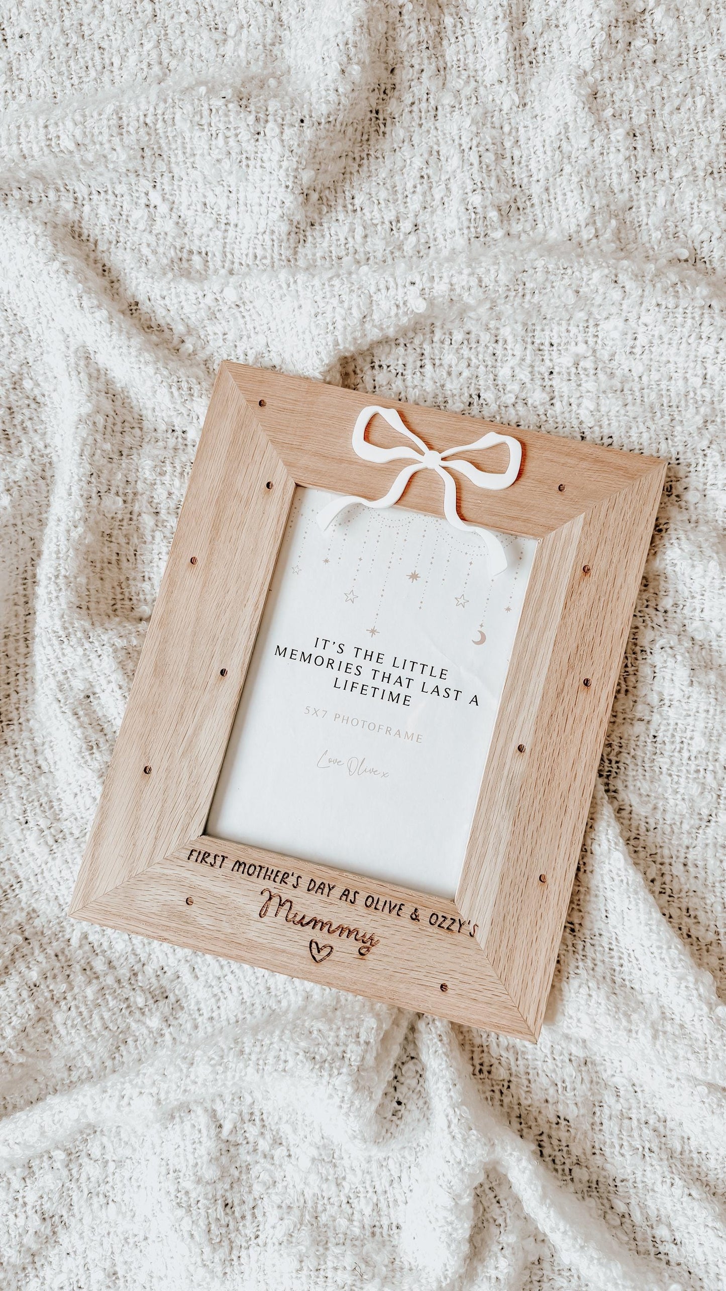 Personalised Mother's Day Bow Photo Frame | Mother's Day Gifts | Grandma Gifts