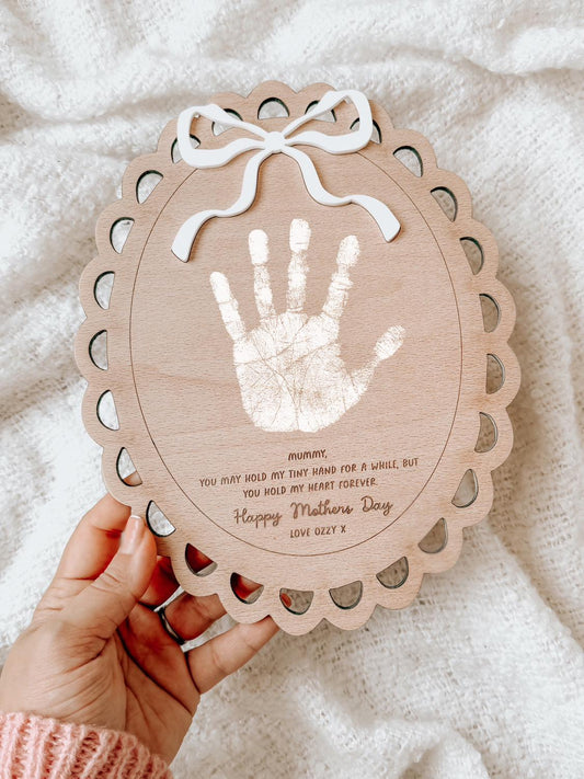 Mother's Day Handprint Plaque | Gifts for Mum | Baby Handprint plaque | Mother's Day Gifts