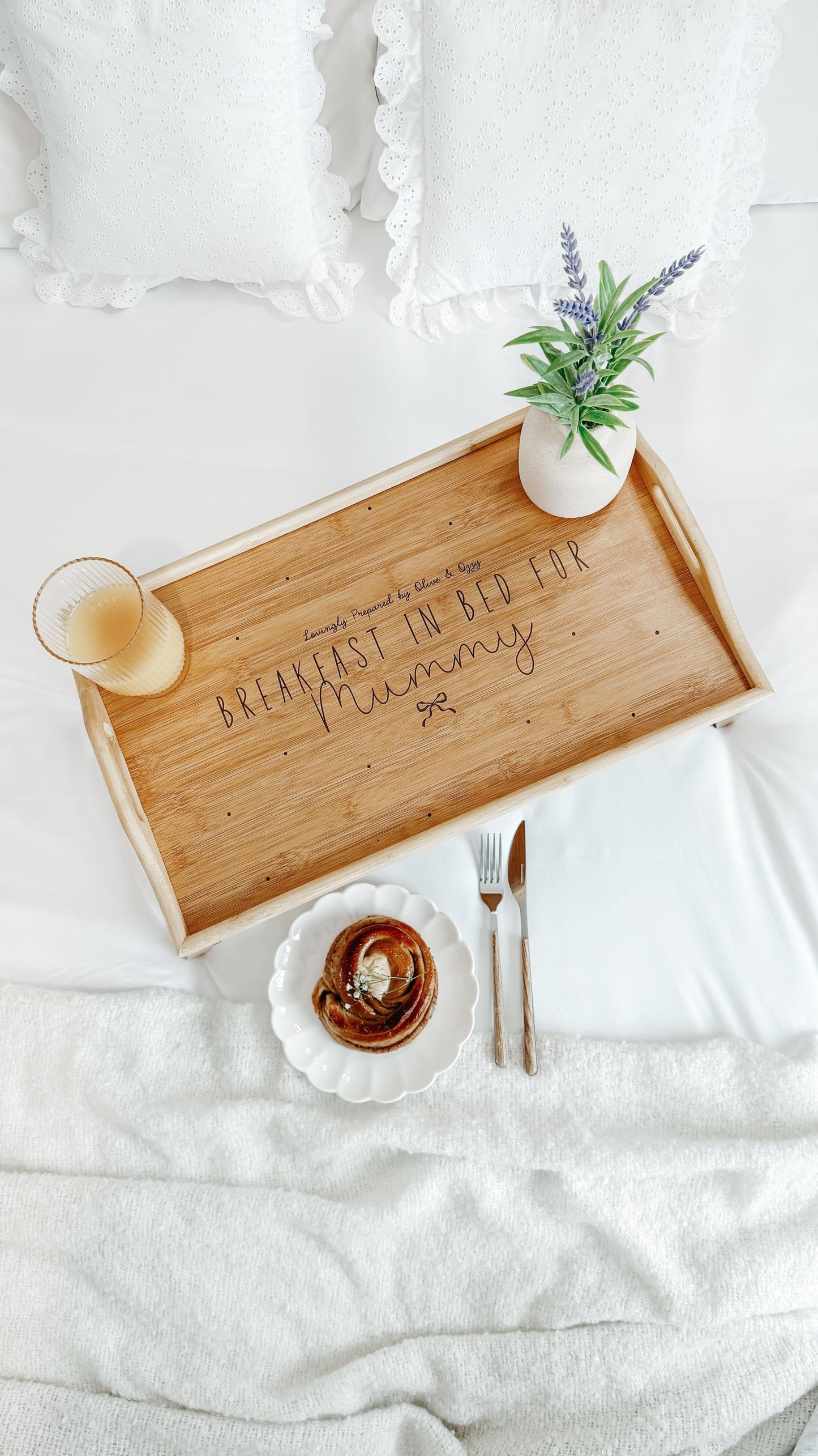 Personalised Breakfast In Bed Tray with Legs | Mother's Day Gift | Gifts for Her