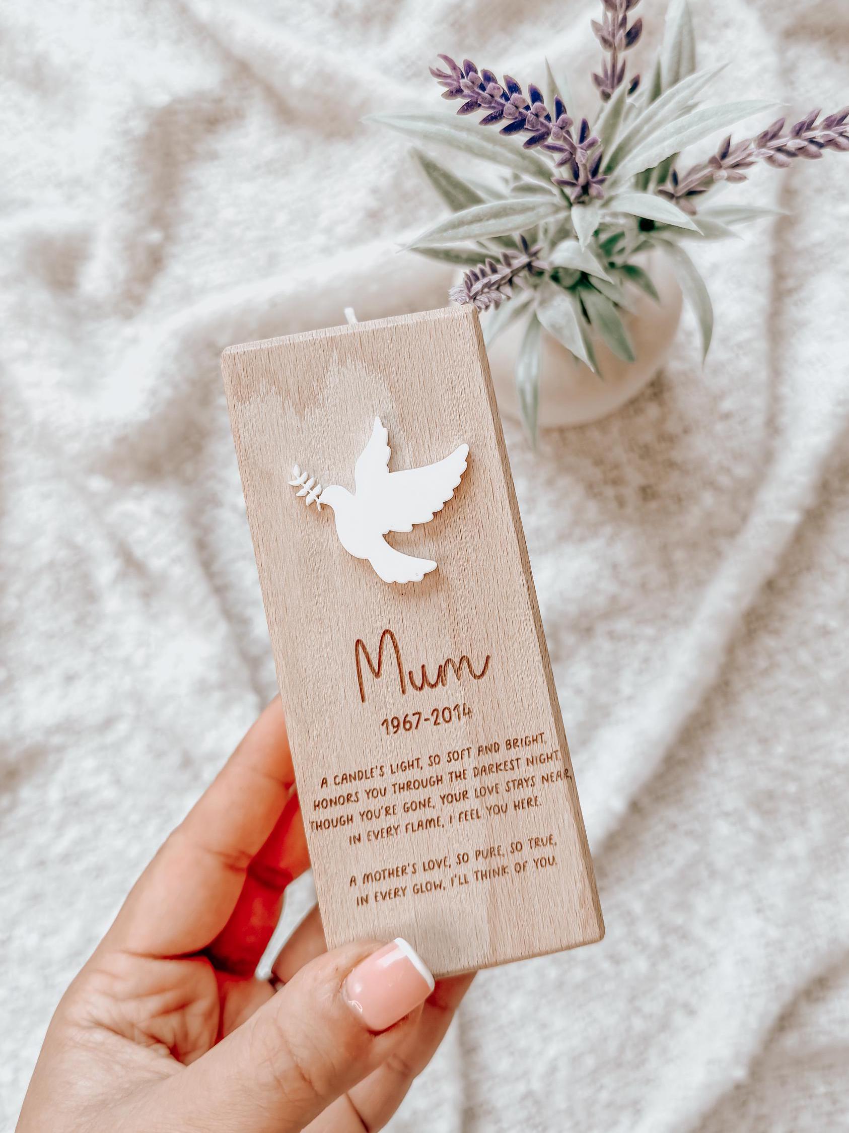 Mother's Day Memorial Candle Holder | Mum Memorial Gifts | Personalised Candle Holder
