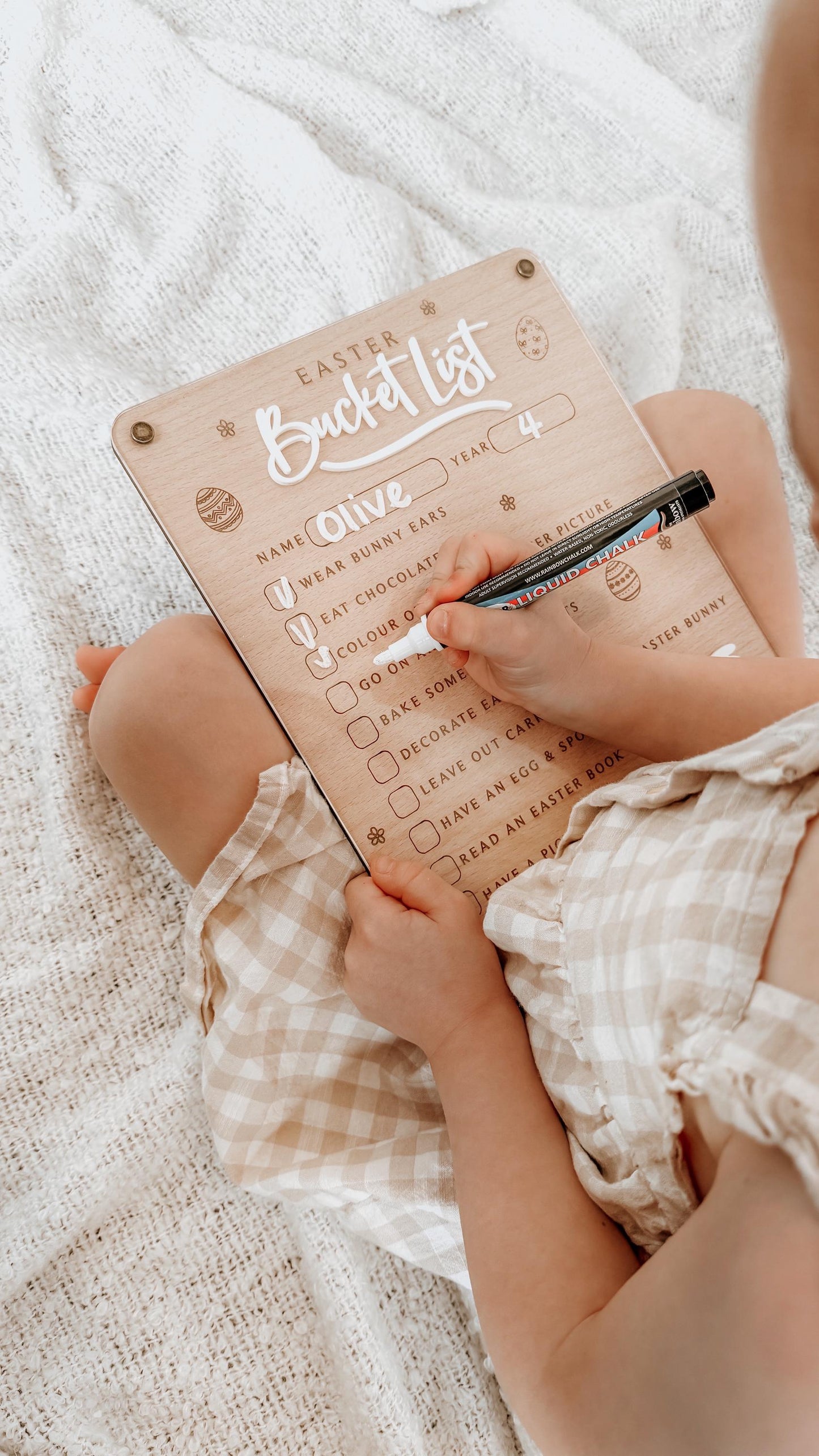 Easter Bucket List Wipe Board | Dry Eraser Board