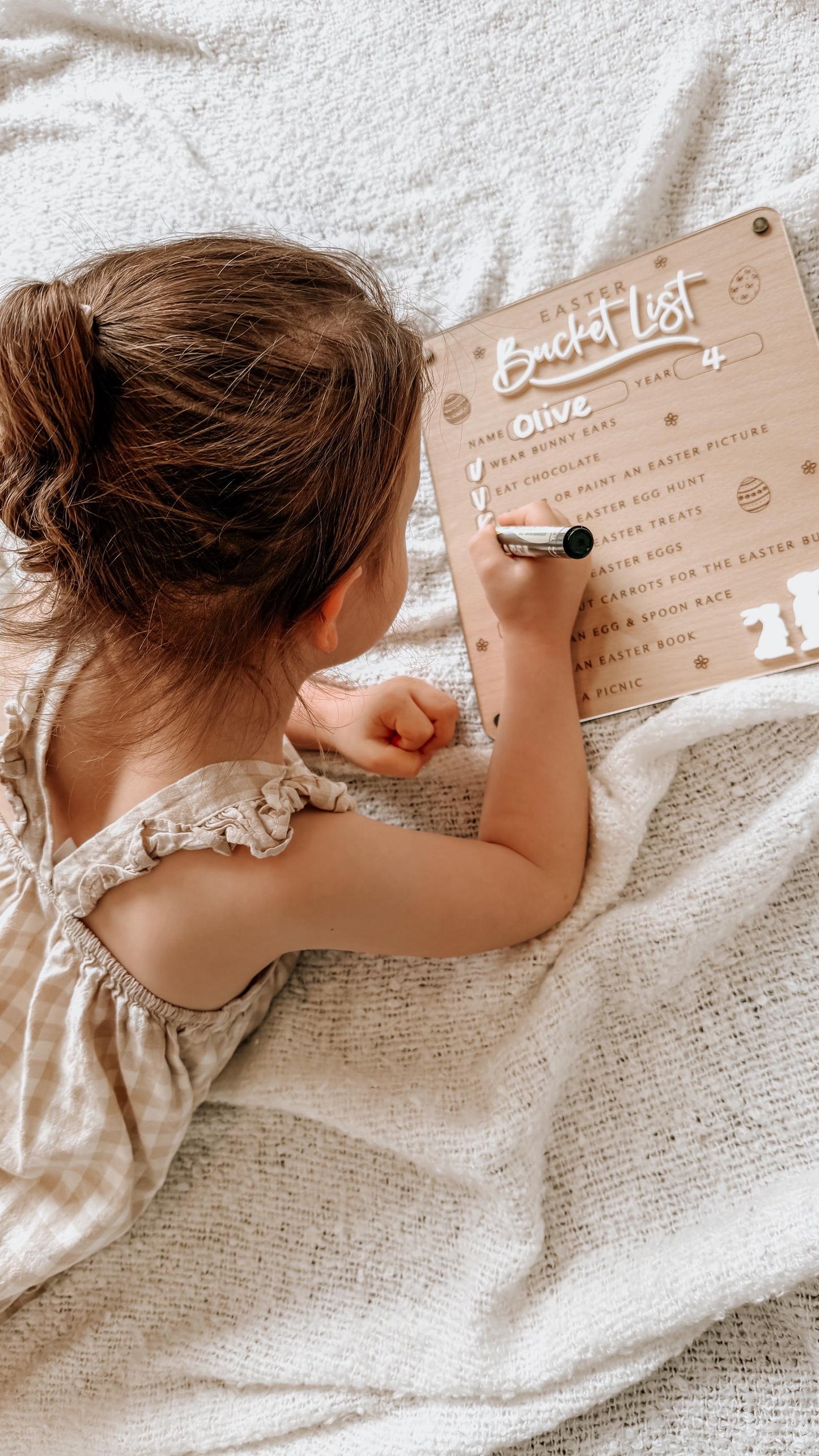 Easter Bucket List Wipe Board | Dry Eraser Board