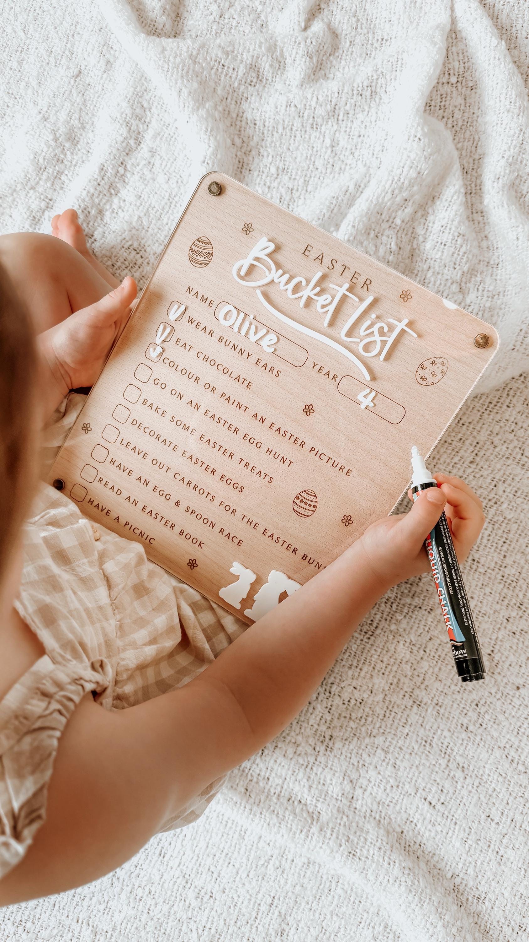 Easter Bucket List Wipe Board | Dry Eraser Board