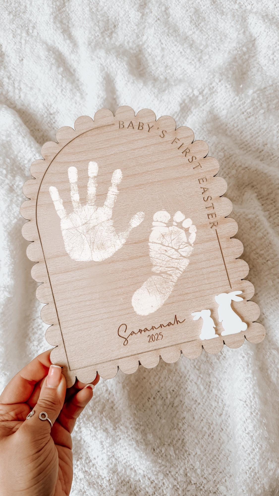 Babies First Easter Handprint Plaque | Gifts for Baby | Baby Handprint plaque | Easter Gift