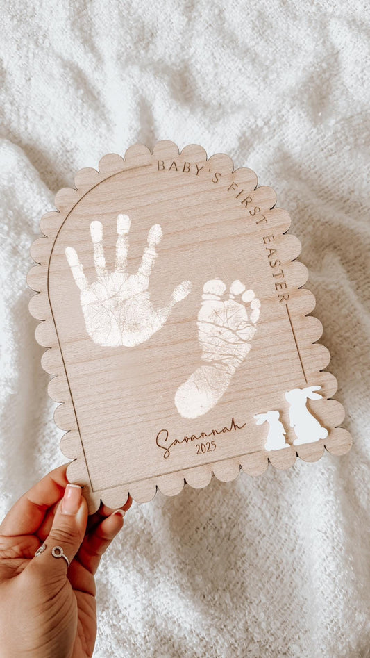 Babies First Easter Handprint Plaque | Gifts for Baby | Baby Handprint plaque | Easter Gift