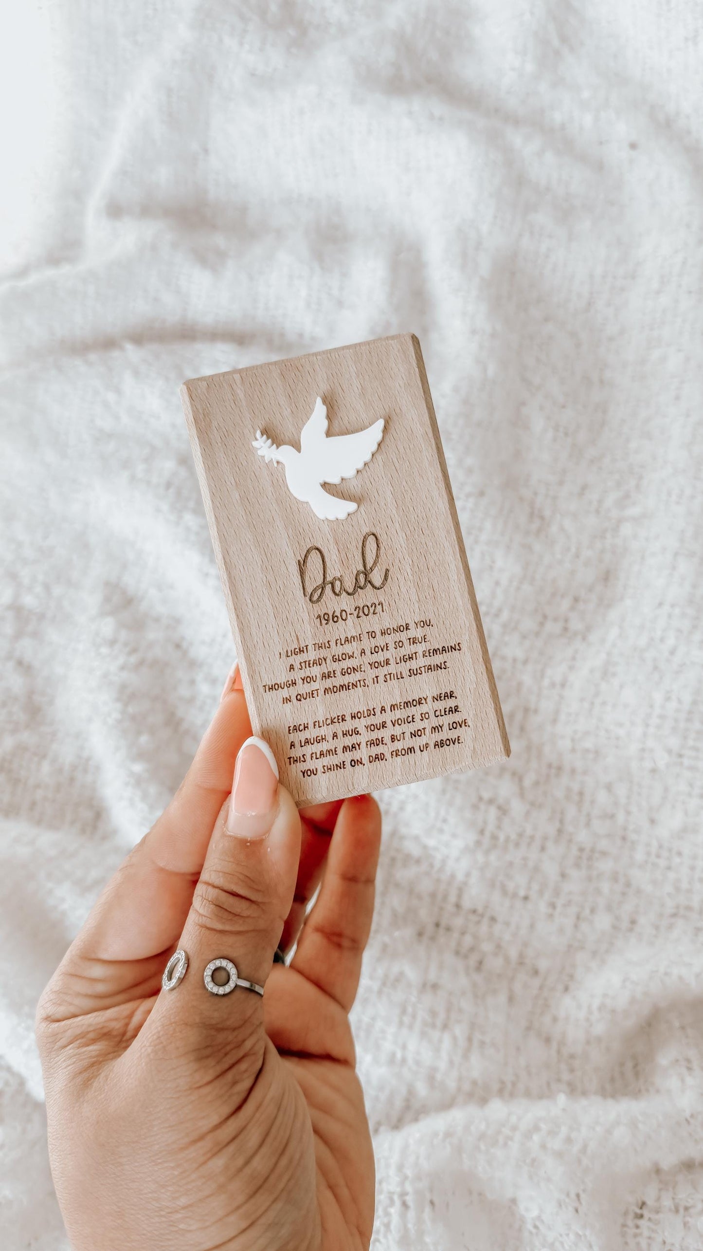 Father's Day Memorial Candle Holder | Dad Memorial Gifts | Personalised Candle Holder