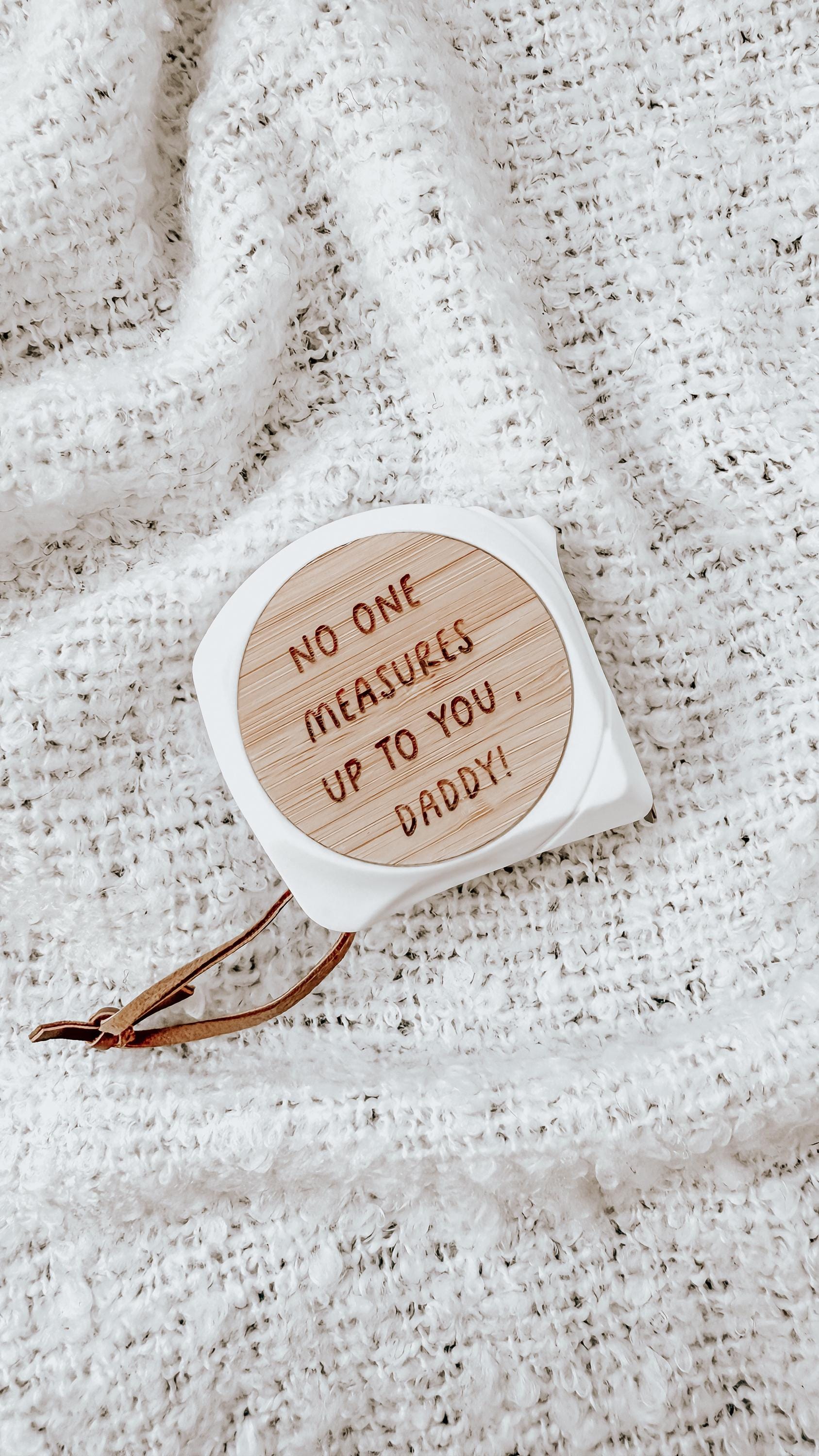 Father's Day Bamboo Engraved Tape Measure