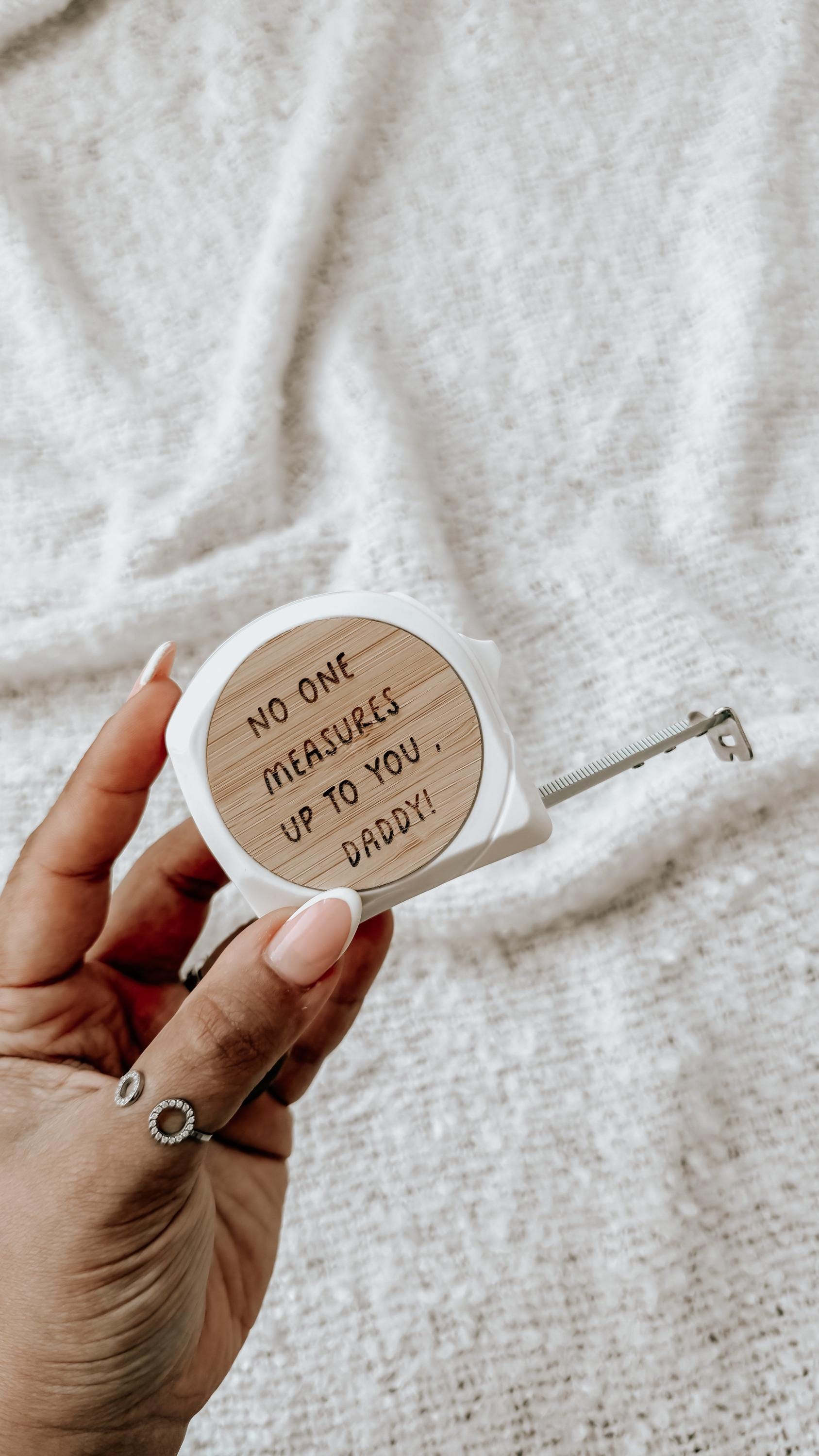 Father's Day Bamboo Engraved Tape Measure