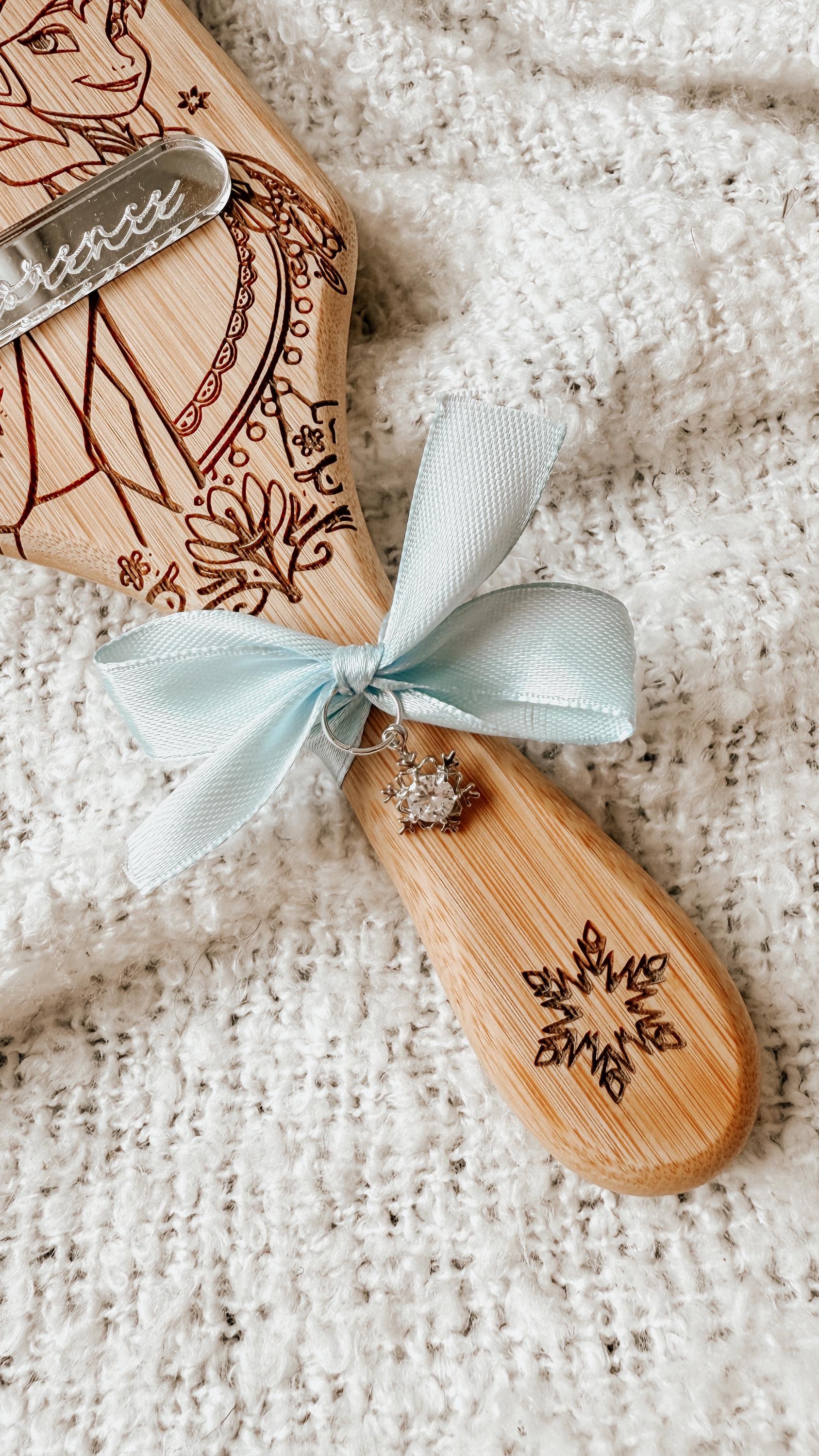 Personalised Disney Frozen Wooden Bamboo Hair Brush