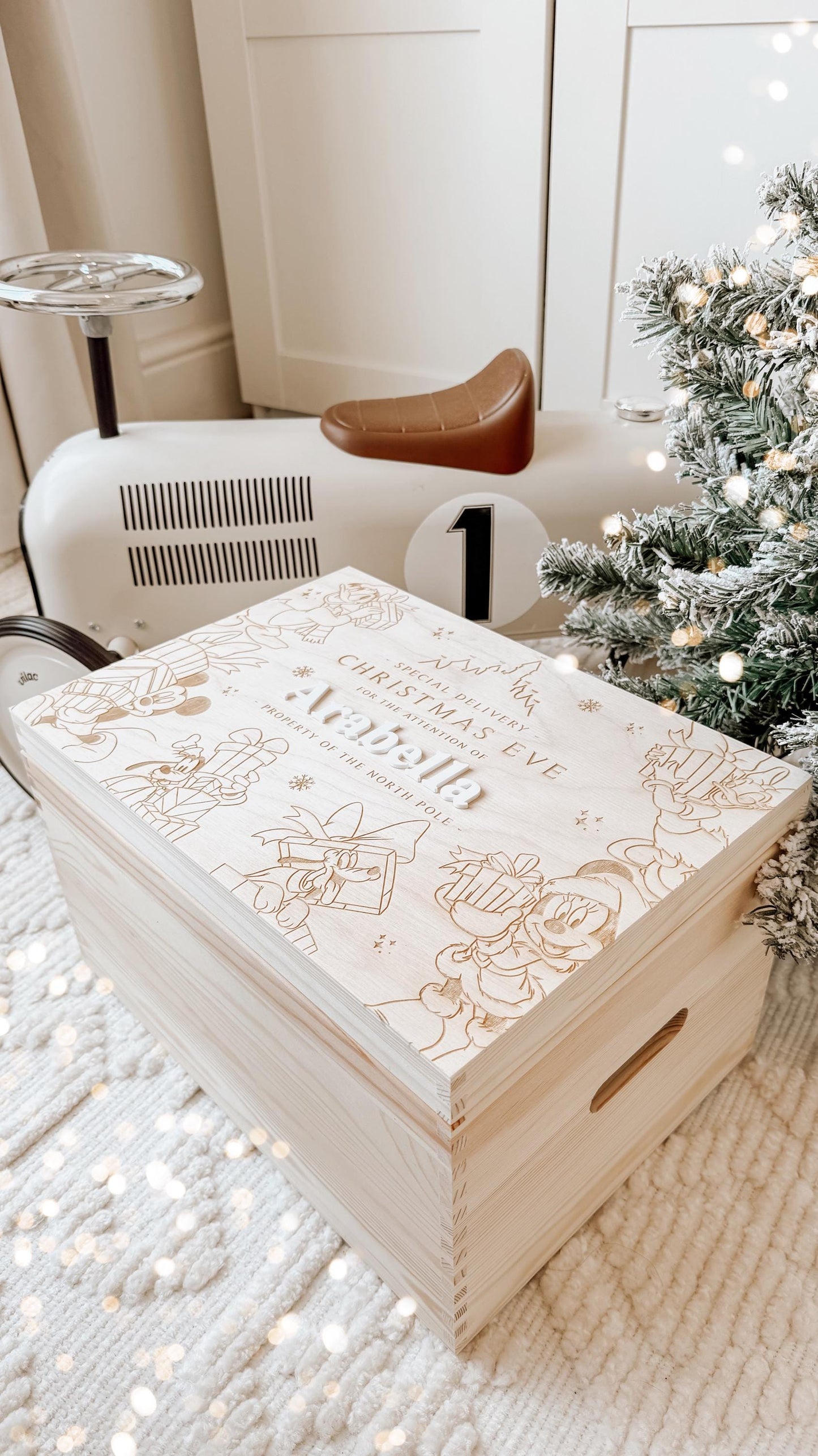 Personalised Disney Christmas Eve Box | Christmas Box | Family Christmas Eve Box | Wooden Box | Christmas Gift | Laser Engraved